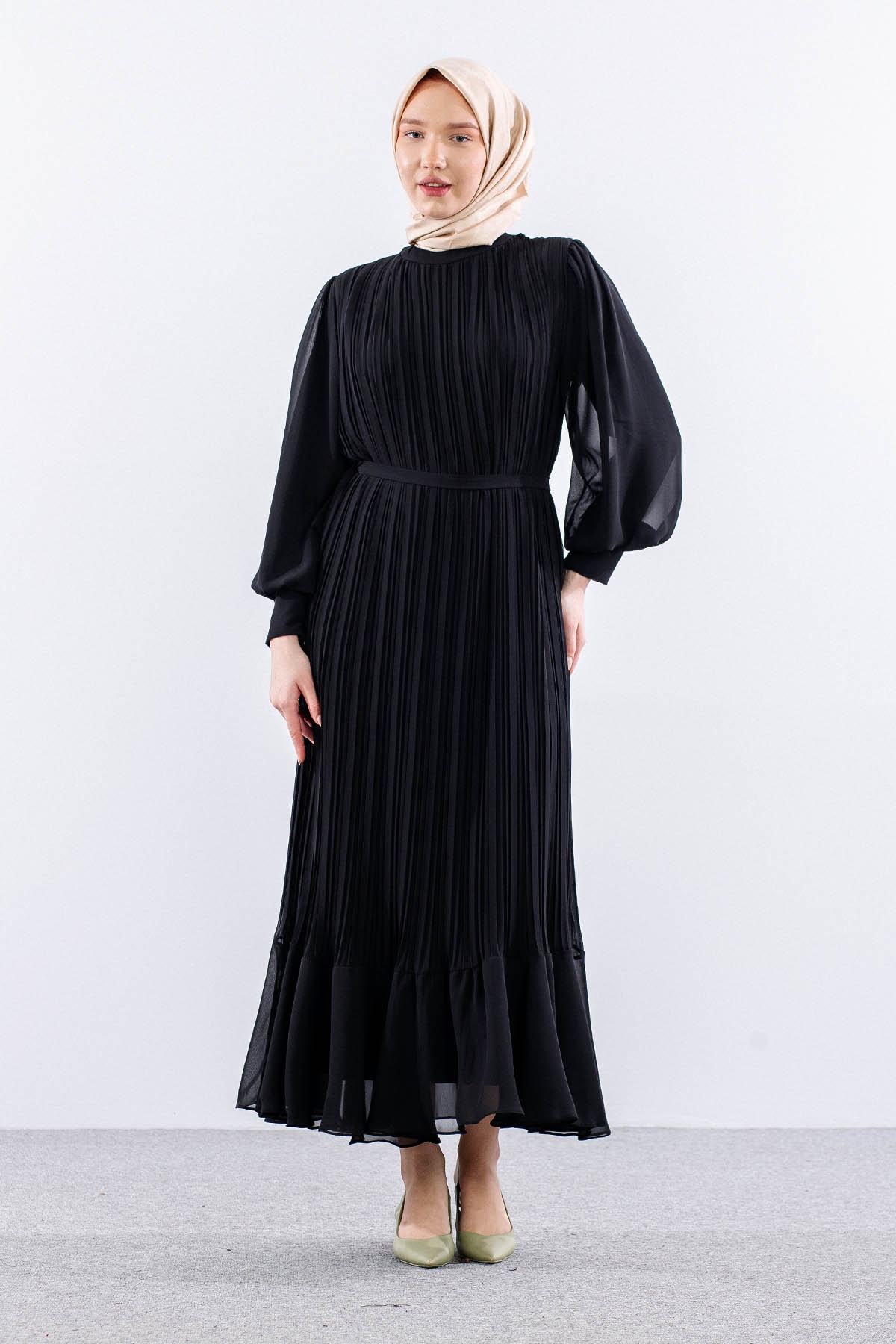 0295 şik Elbise 38-48 - Siyah - - 1