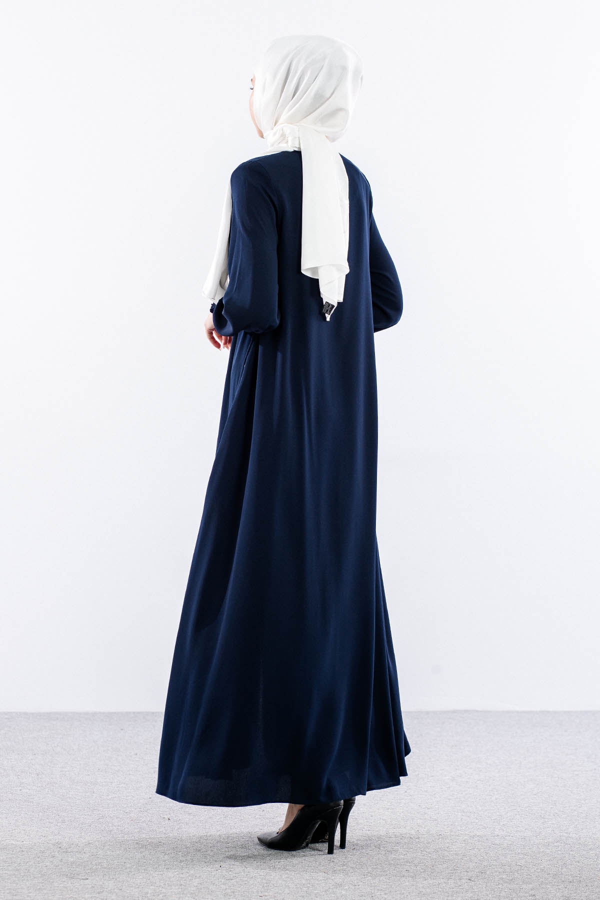1001 Ferace 38-48 Mevlana Model Yaz - Lacivert - 4