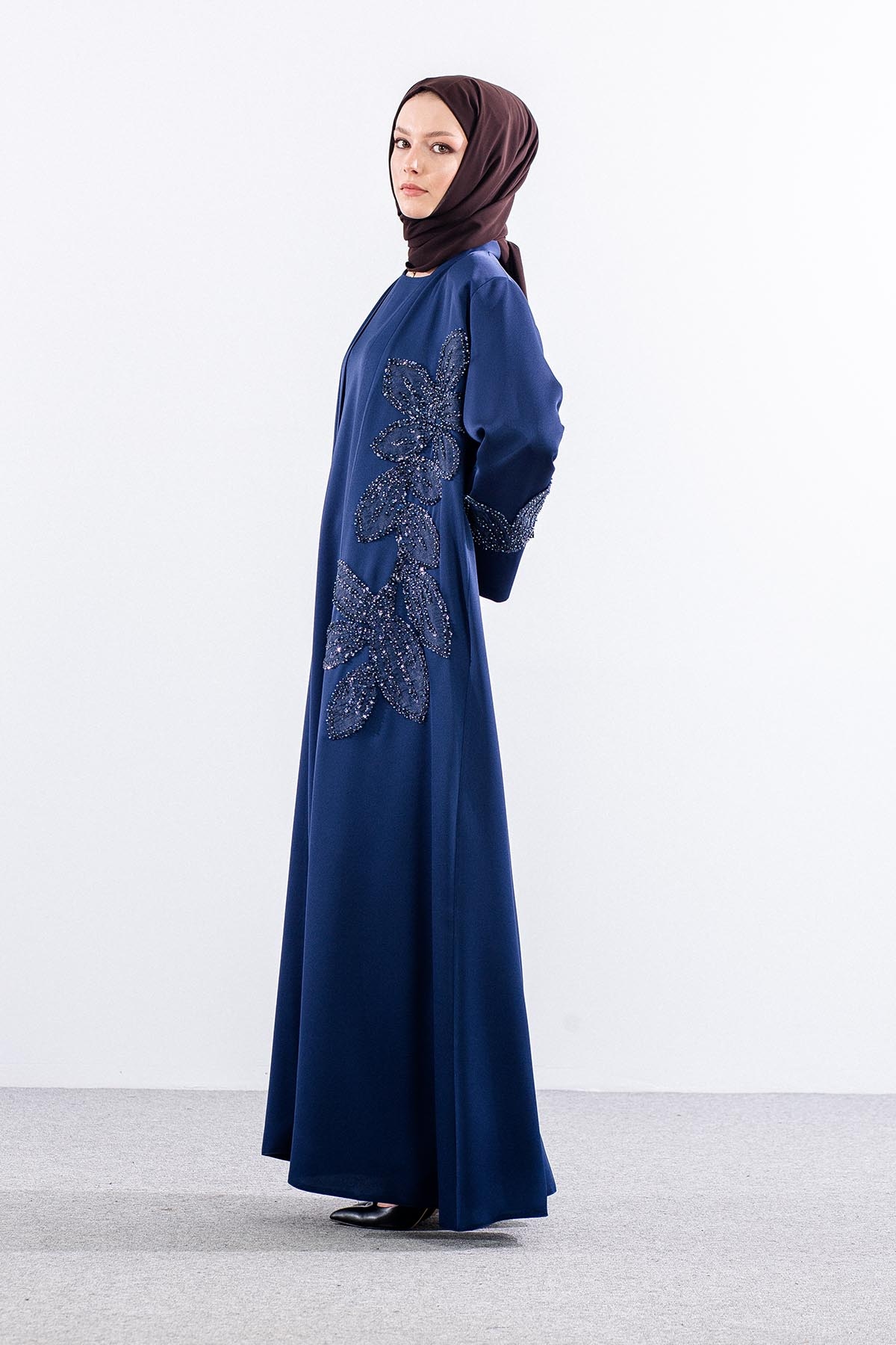 102 Kaftan Takim 44-52 Ozel Uretim - Lacivert - 3