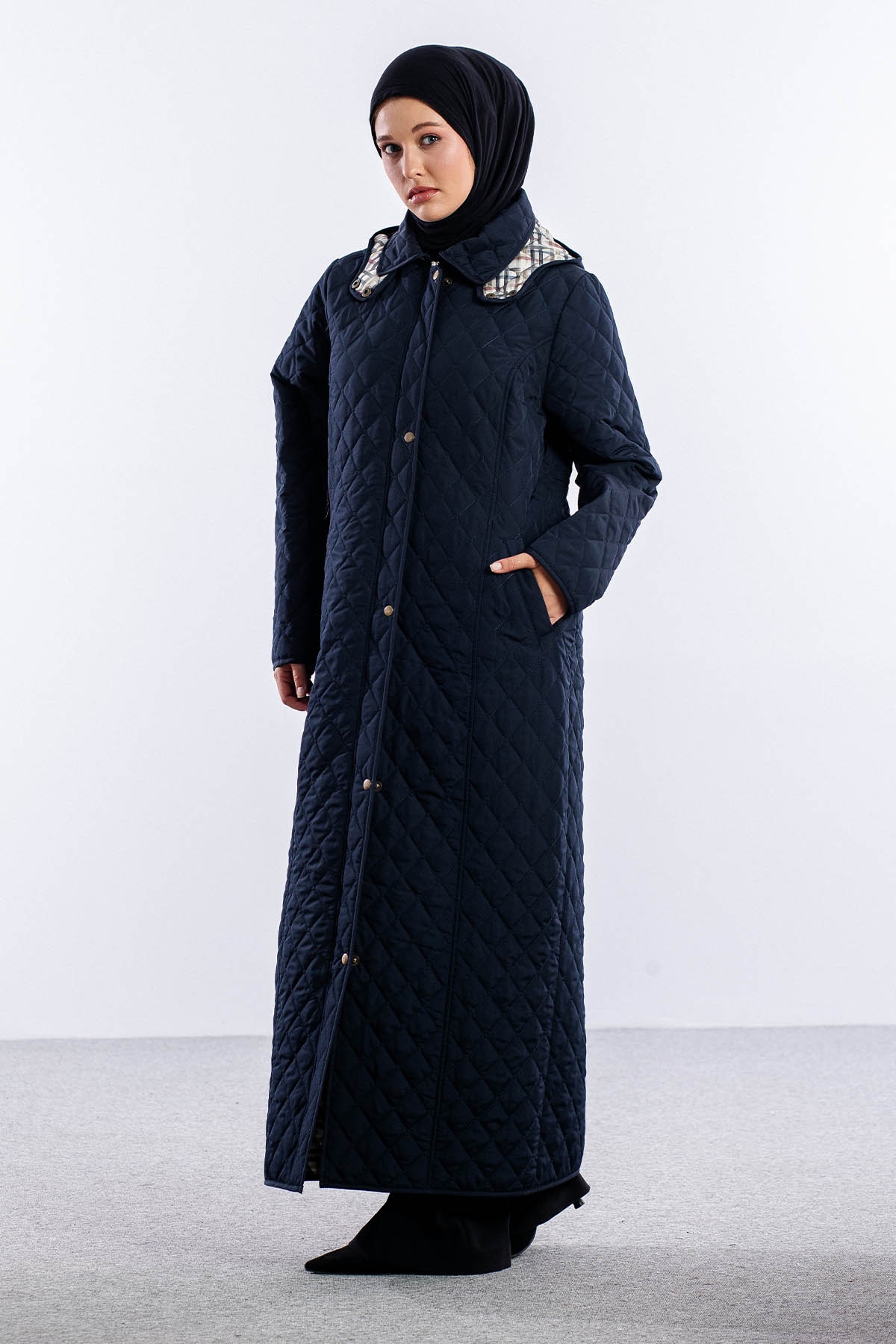 1035 Kapitone Kap 44-50 Uzun - Lacivert - 4