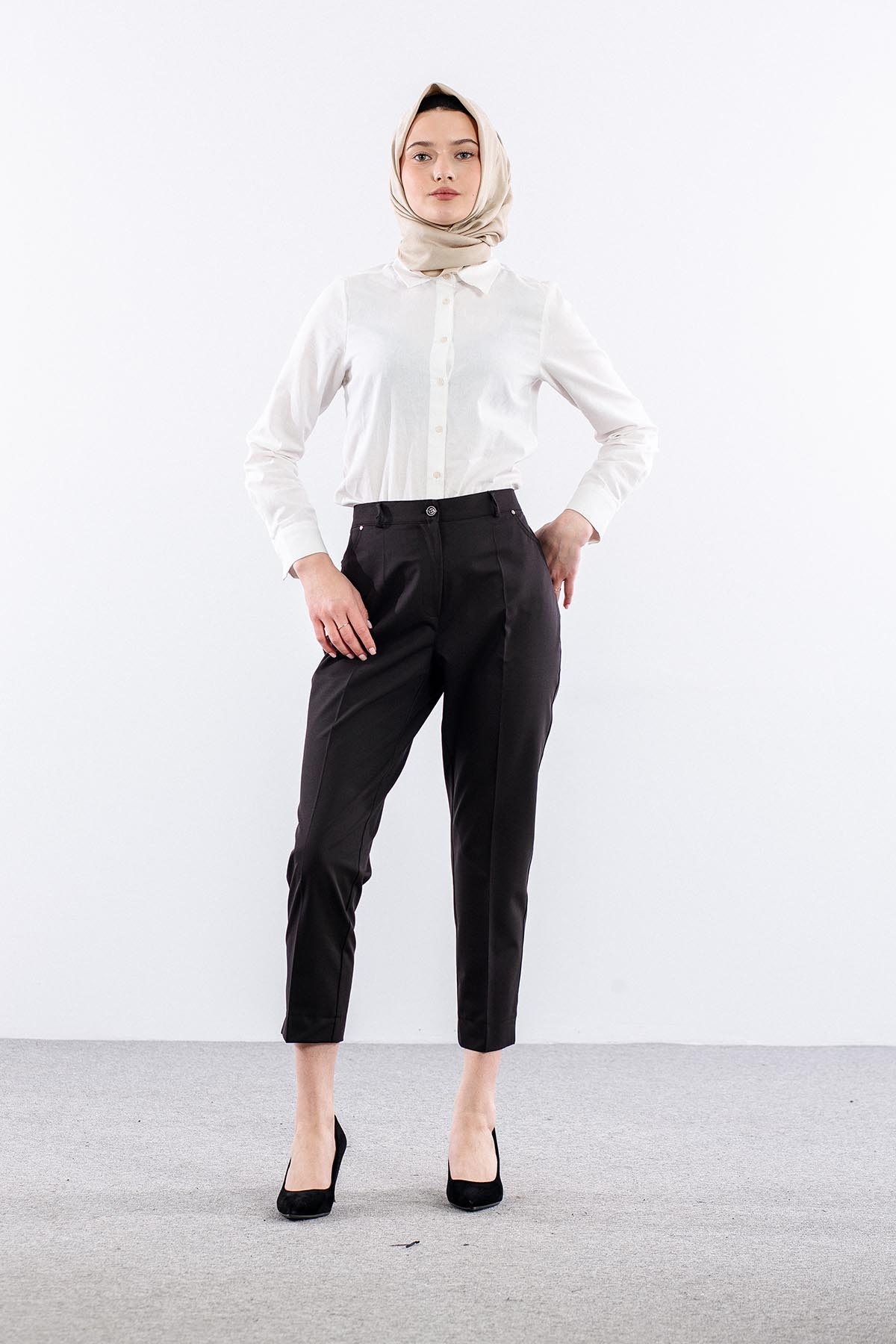 1182 Pantolon 44-54 - Siyah - 1