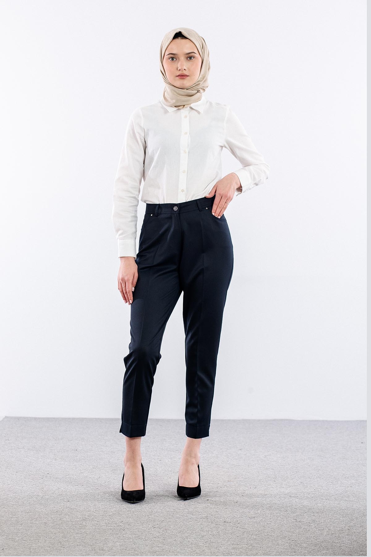 1184 Pantolon 44-50 - Lacivert - 1
