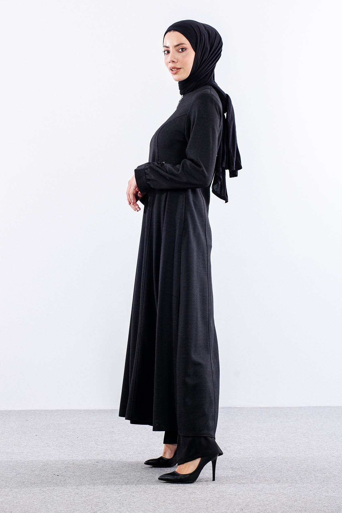 1239 Ferace 42-52 Bediz Luna Kis - Siyah - 3