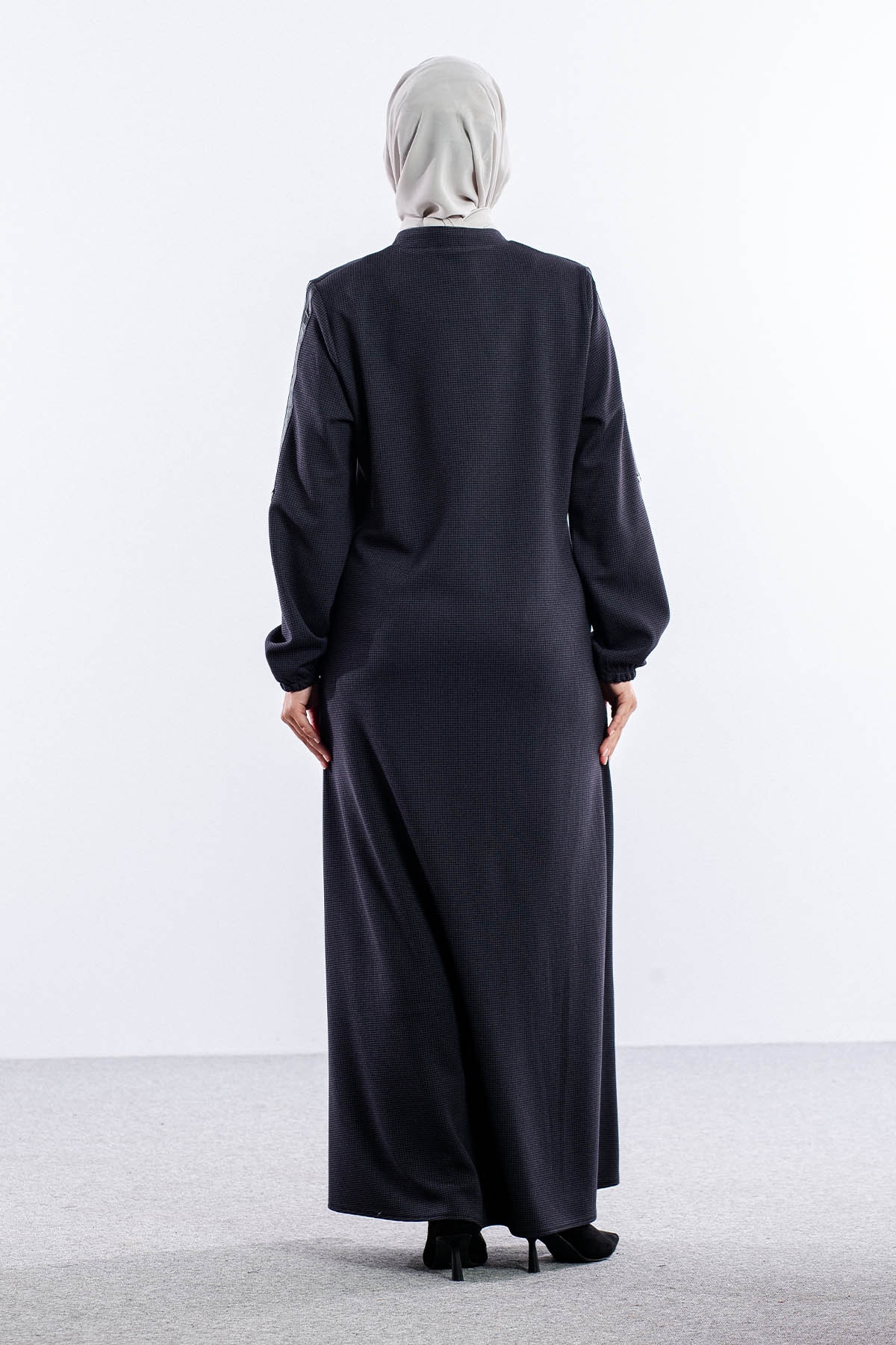 1240 Ferace Yeşim 44-54 - Gri - 5