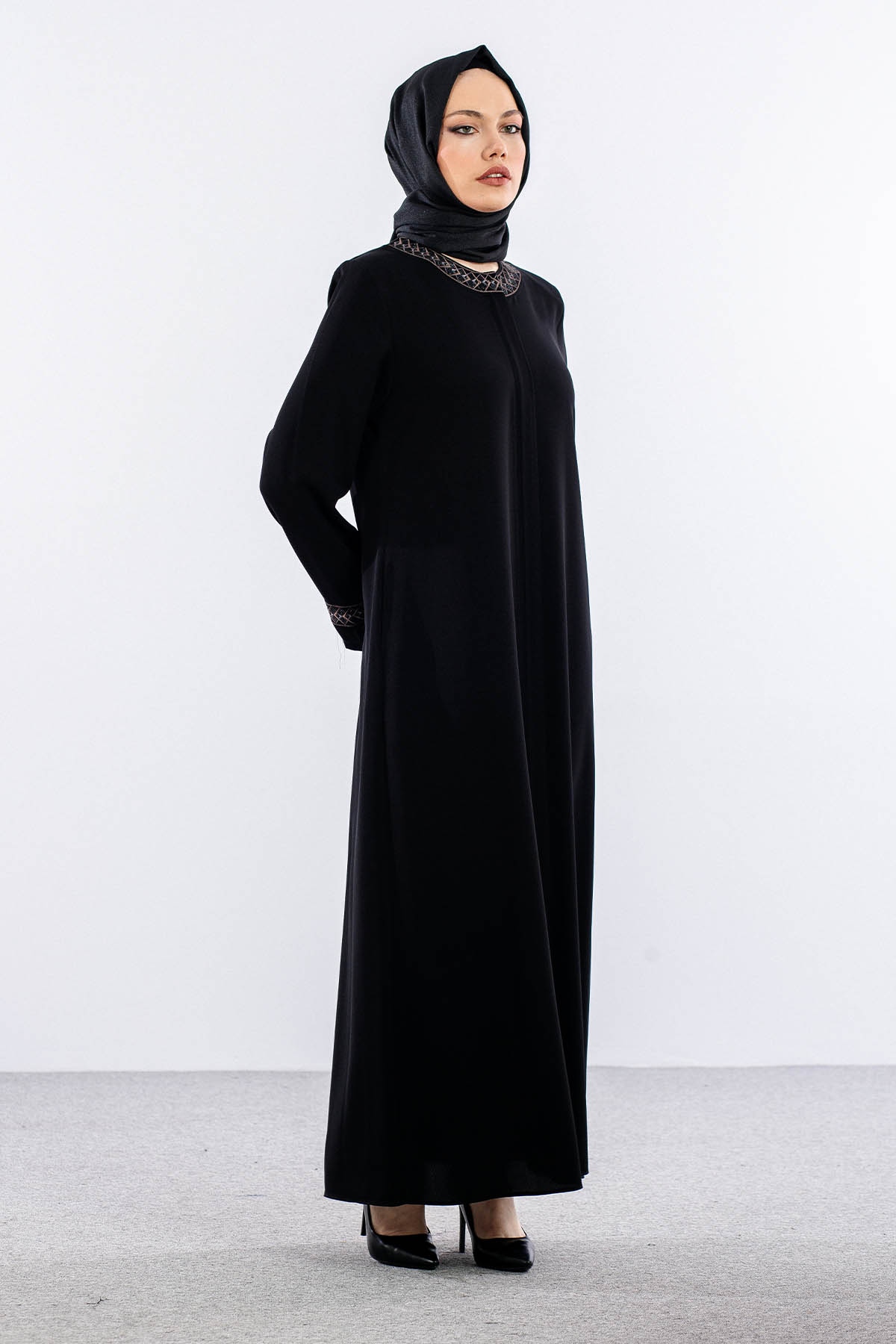 1505 Ferzin Ferace 46-56 - Siyah - 2