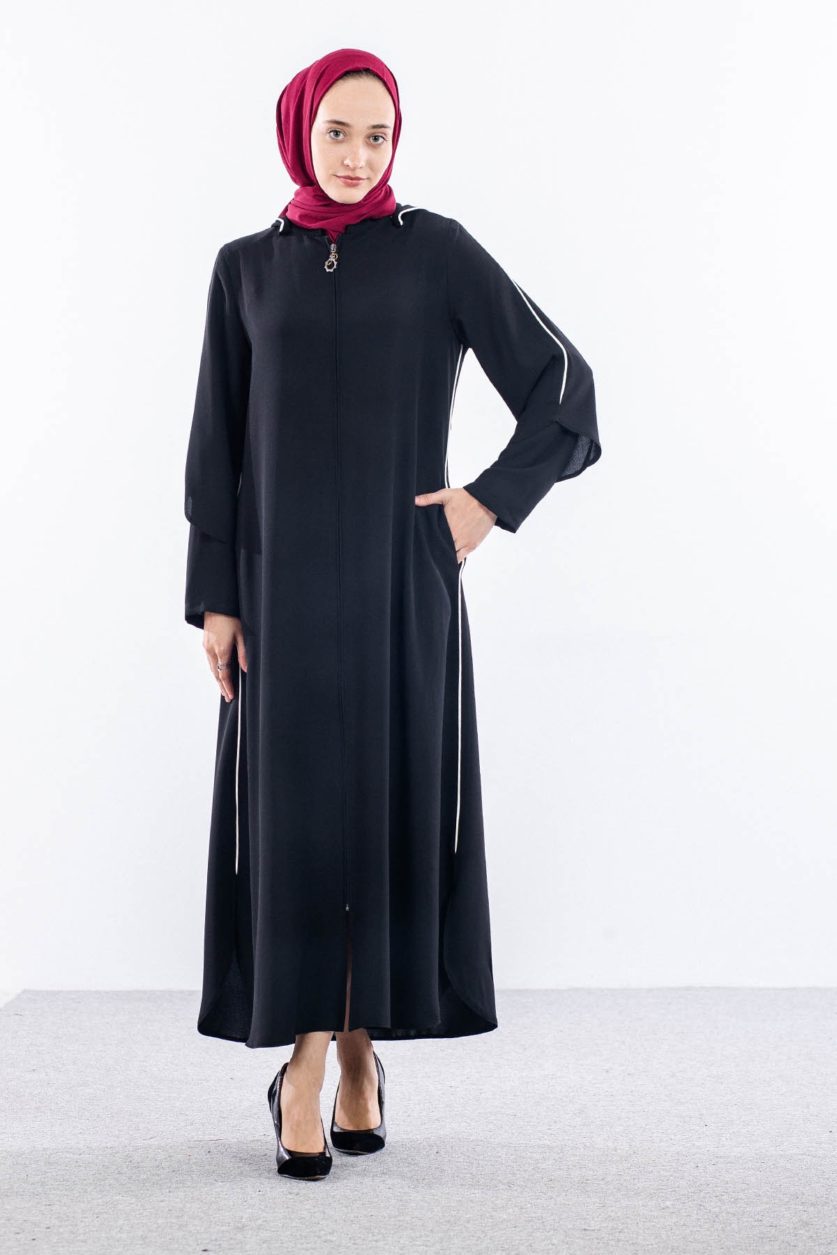 195 Ferace 42-52 Yaz Biye - Siyah - 1