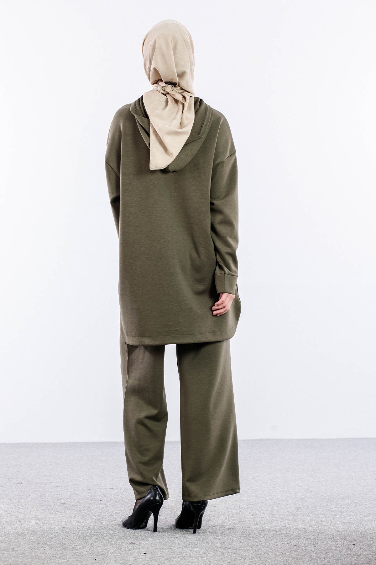 2027 Takim 42-46 Kanguru Cep Fermuarli - Haki - 5