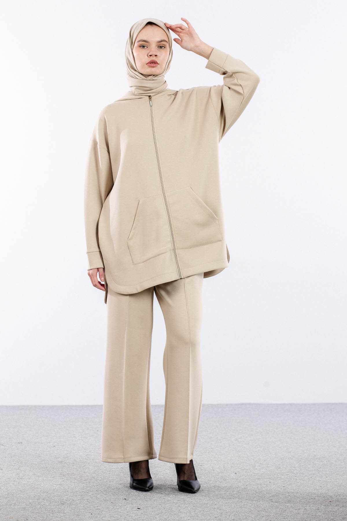 2027 Takim 42-46 Kanguru Cep Fermuarli - Tas - 3