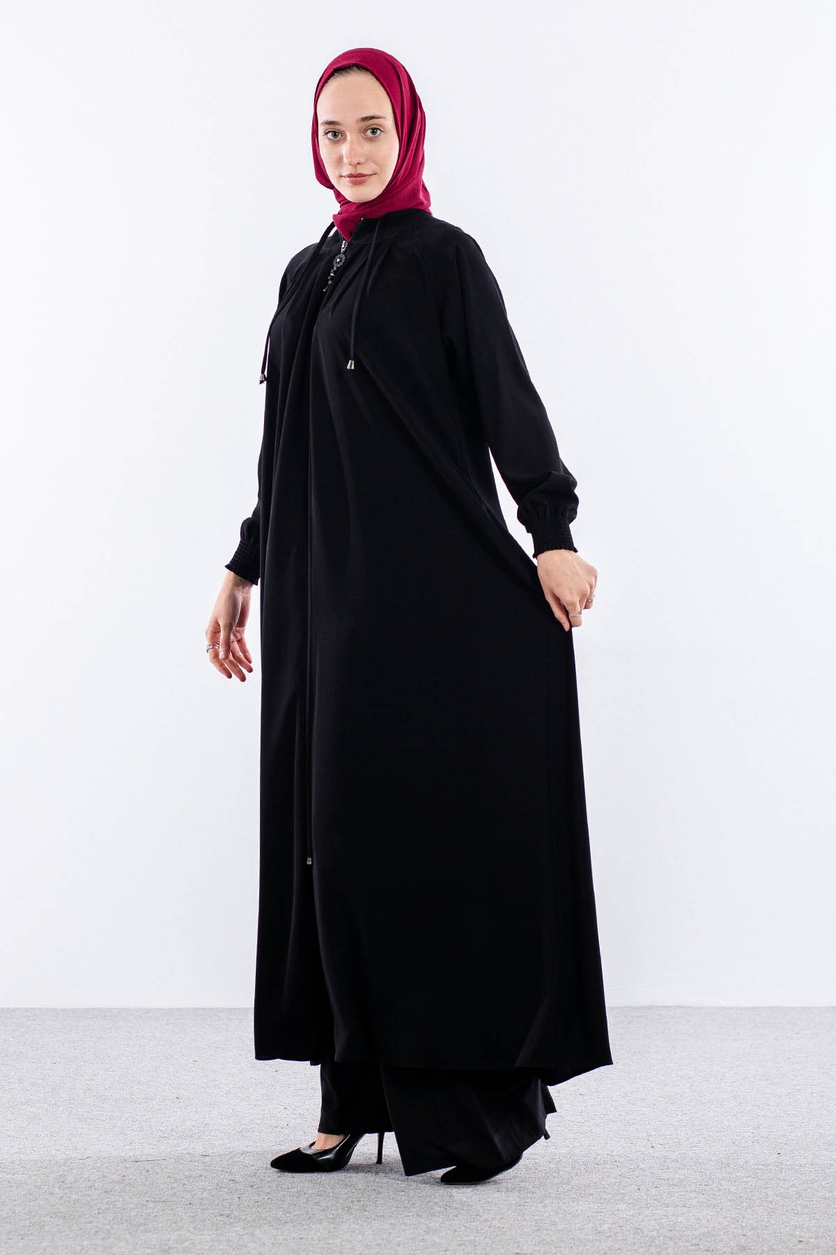 2047 Ferace 38-48 Mevlana - Siyah - 3