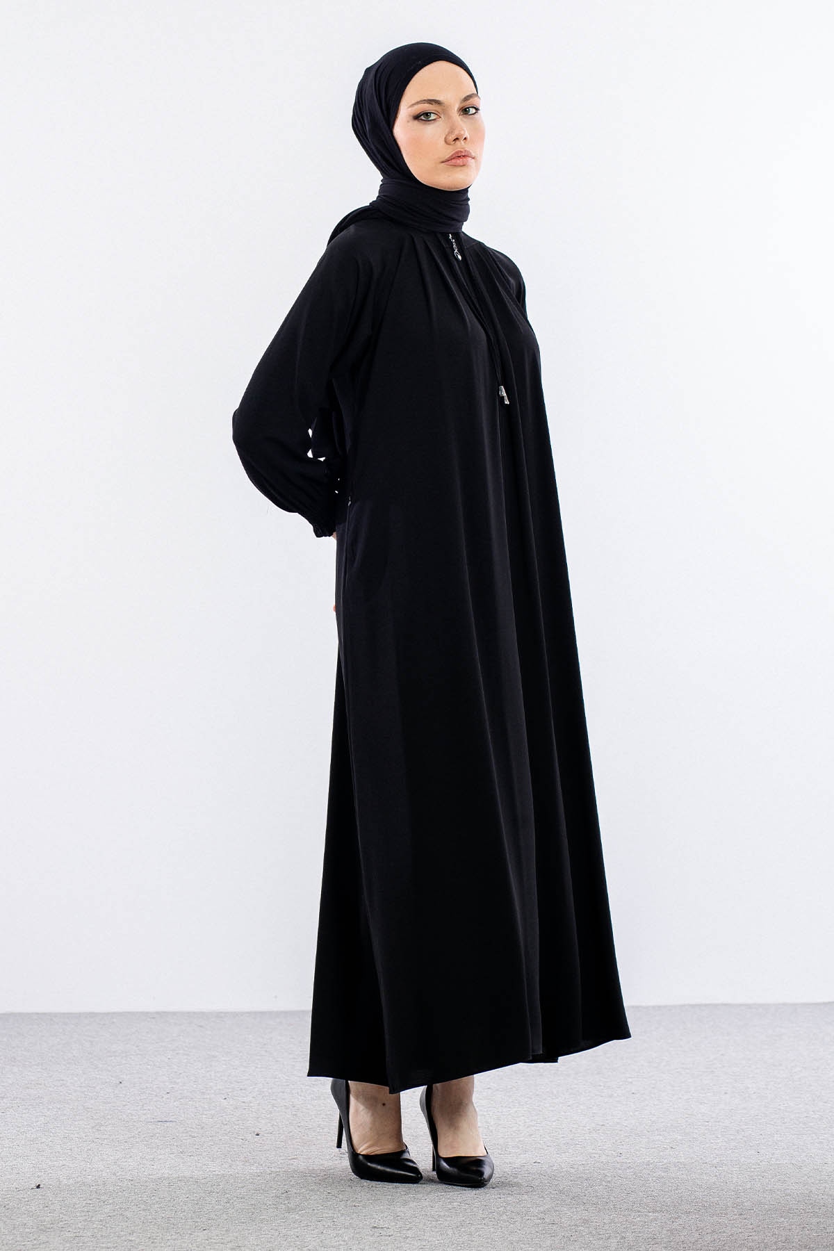 2047 Ferace 38-48 Mevlana - Siyah - - 2