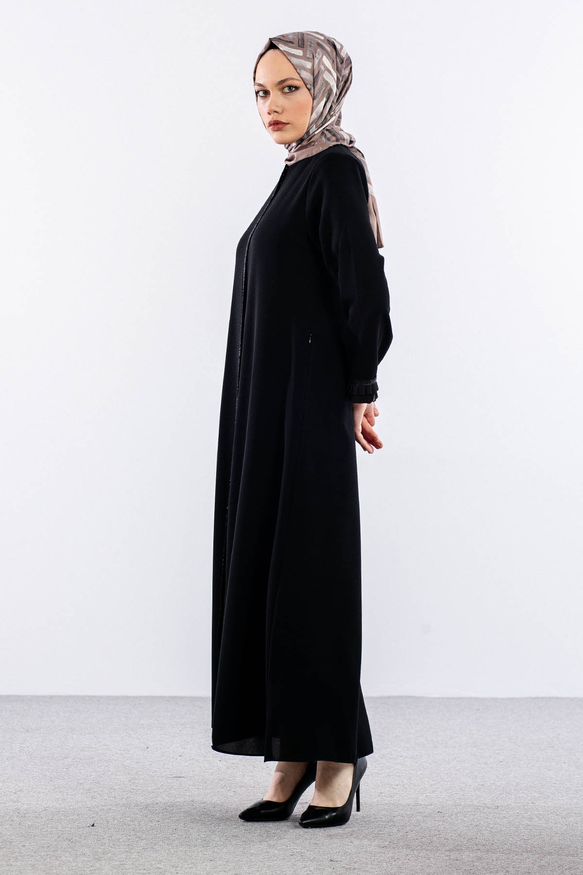 2135 Ferace 44-54 Kol Tas Sifon Detay - Siyah - 2