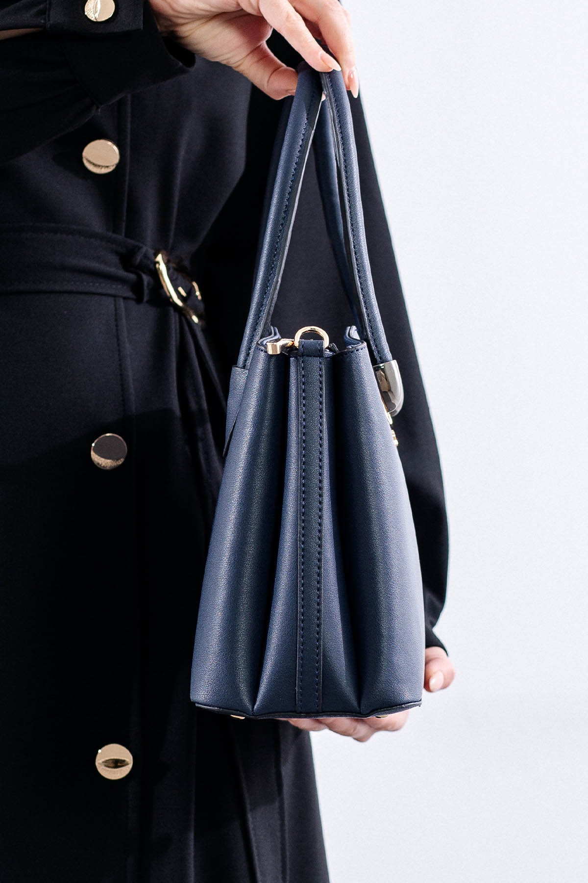 21657 şik Bayan çanta - Lacivert - 3