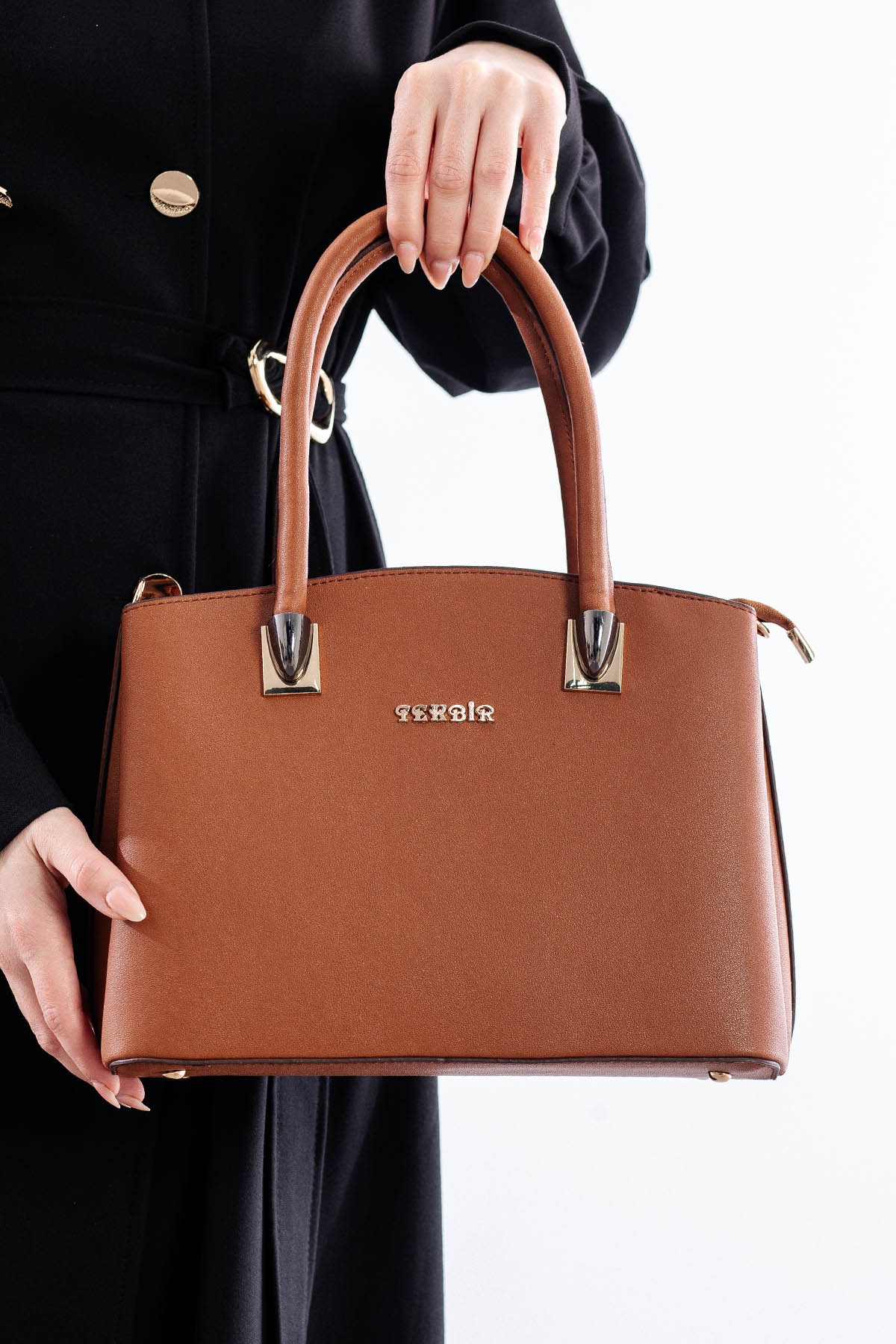 21657 şik Bayan çanta - Taba - 1