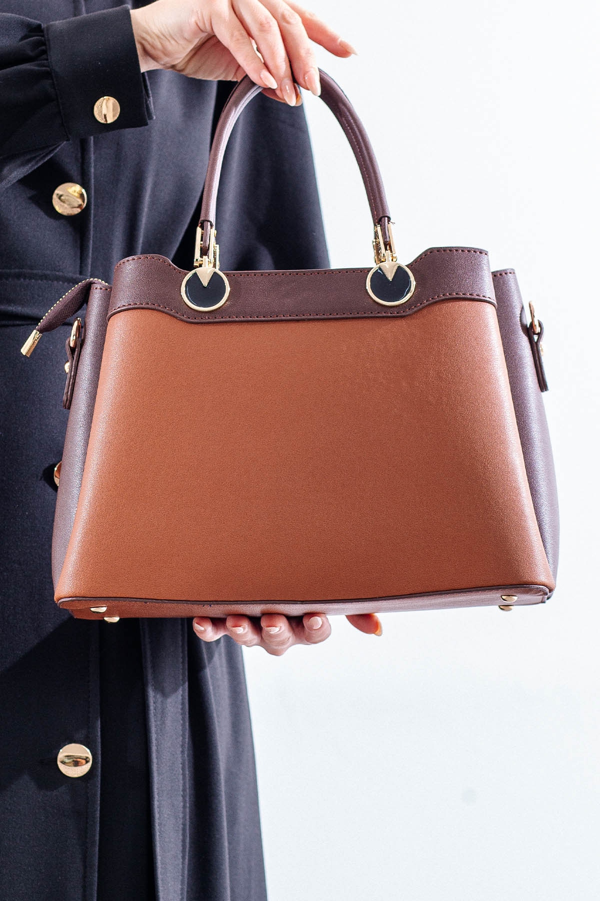 21666 şik Bayan çanta - Taba - 1