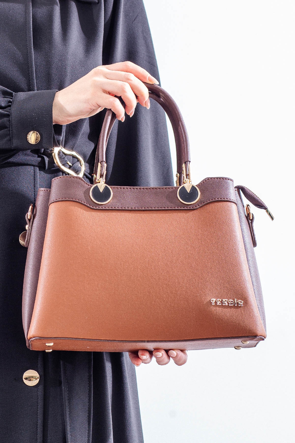 21666 şik Bayan çanta - Taba - 2