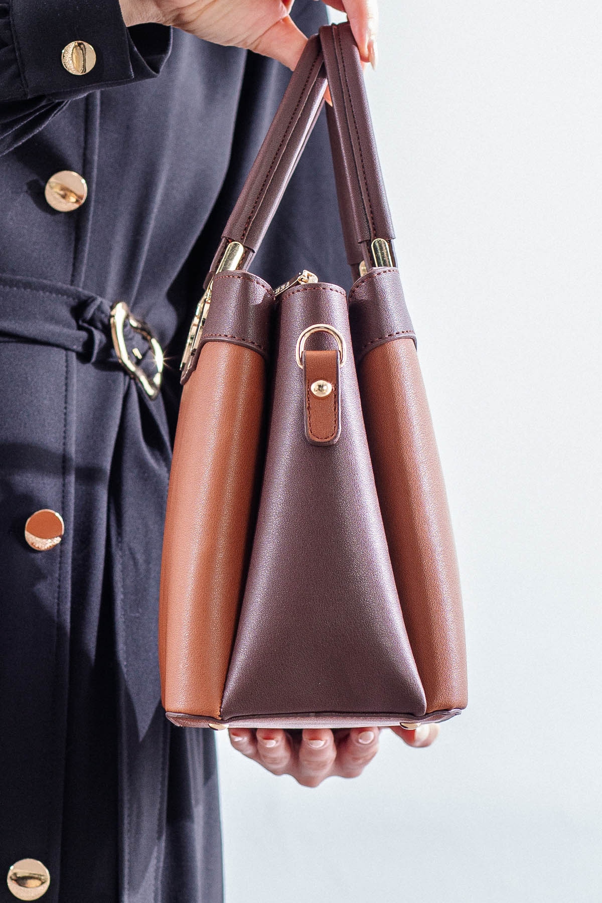 21666 şik Bayan çanta - Taba - 3