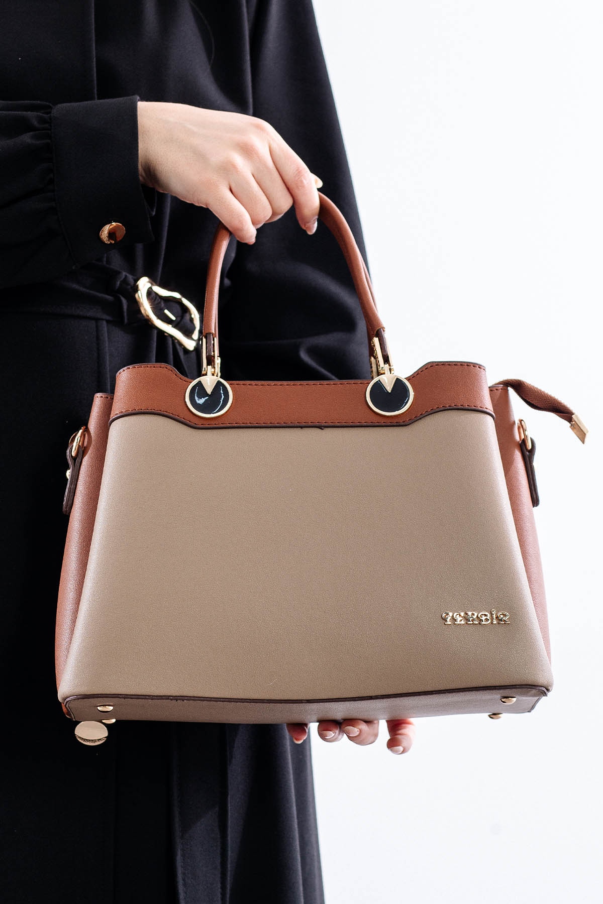 21666 şik Bayan çanta - Vizon - 1