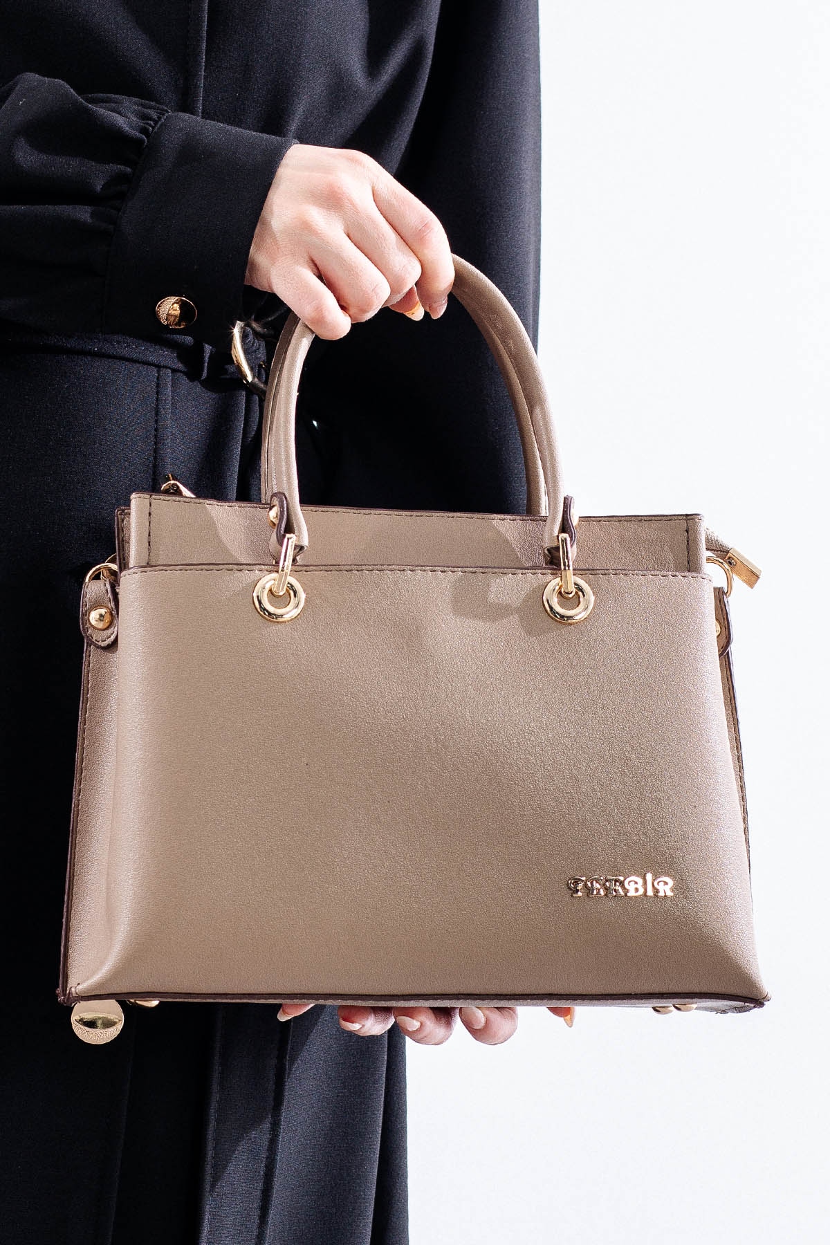 21701 şik Bayan çanta - K_bej - 1