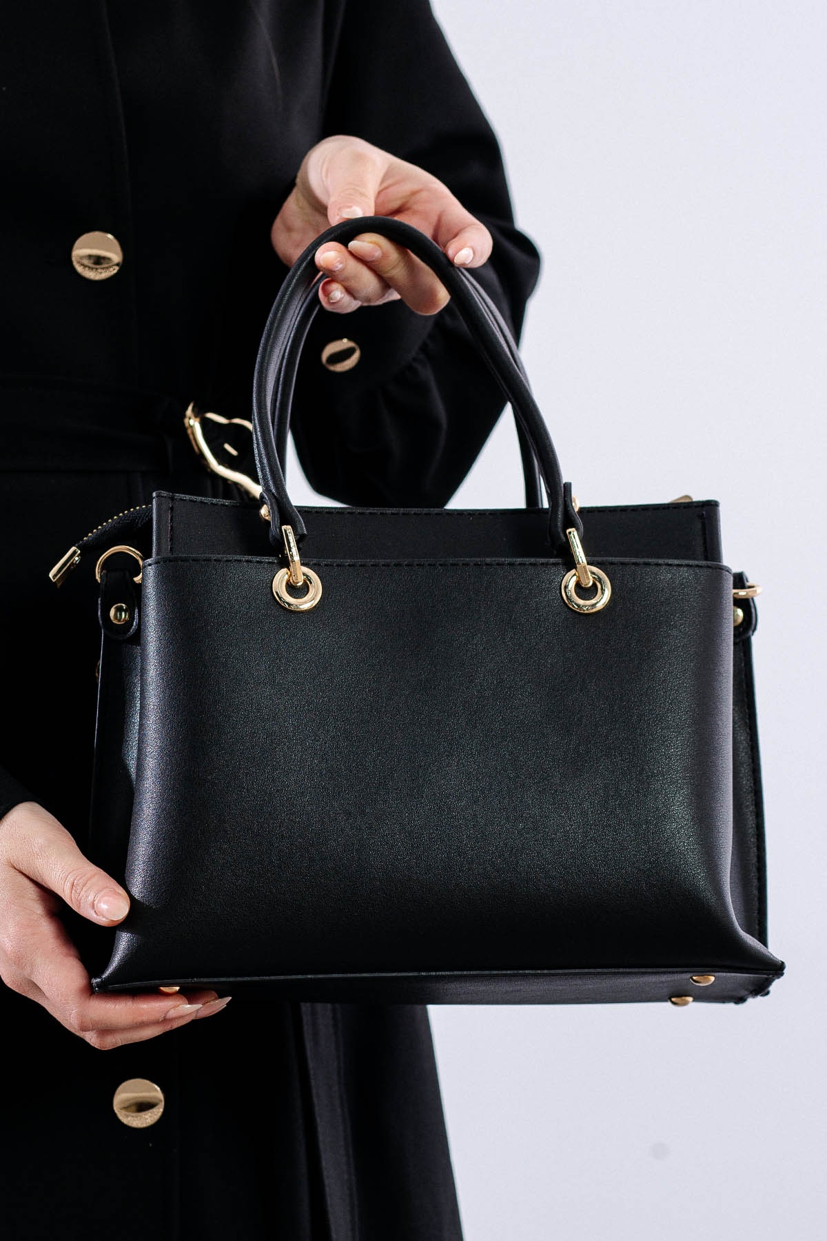 21701 şik Bayan çanta - Siyah - 3