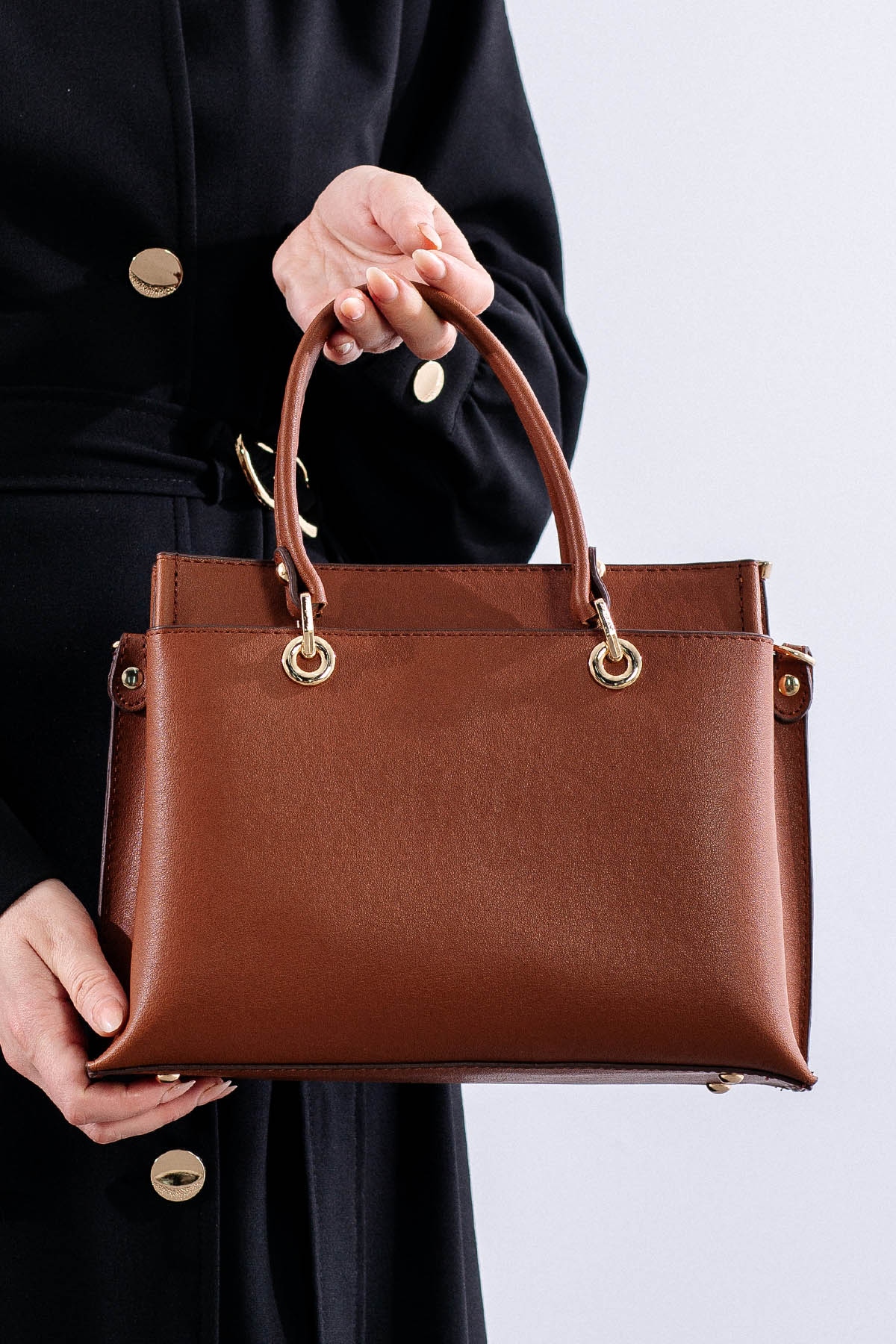 21701 şik Bayan çanta - Taba - 3