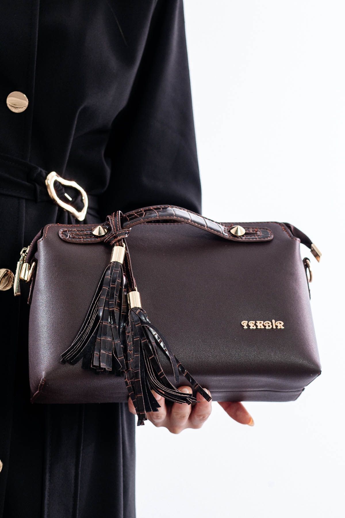 21794 şik Bayan çanta - Kahve - 1