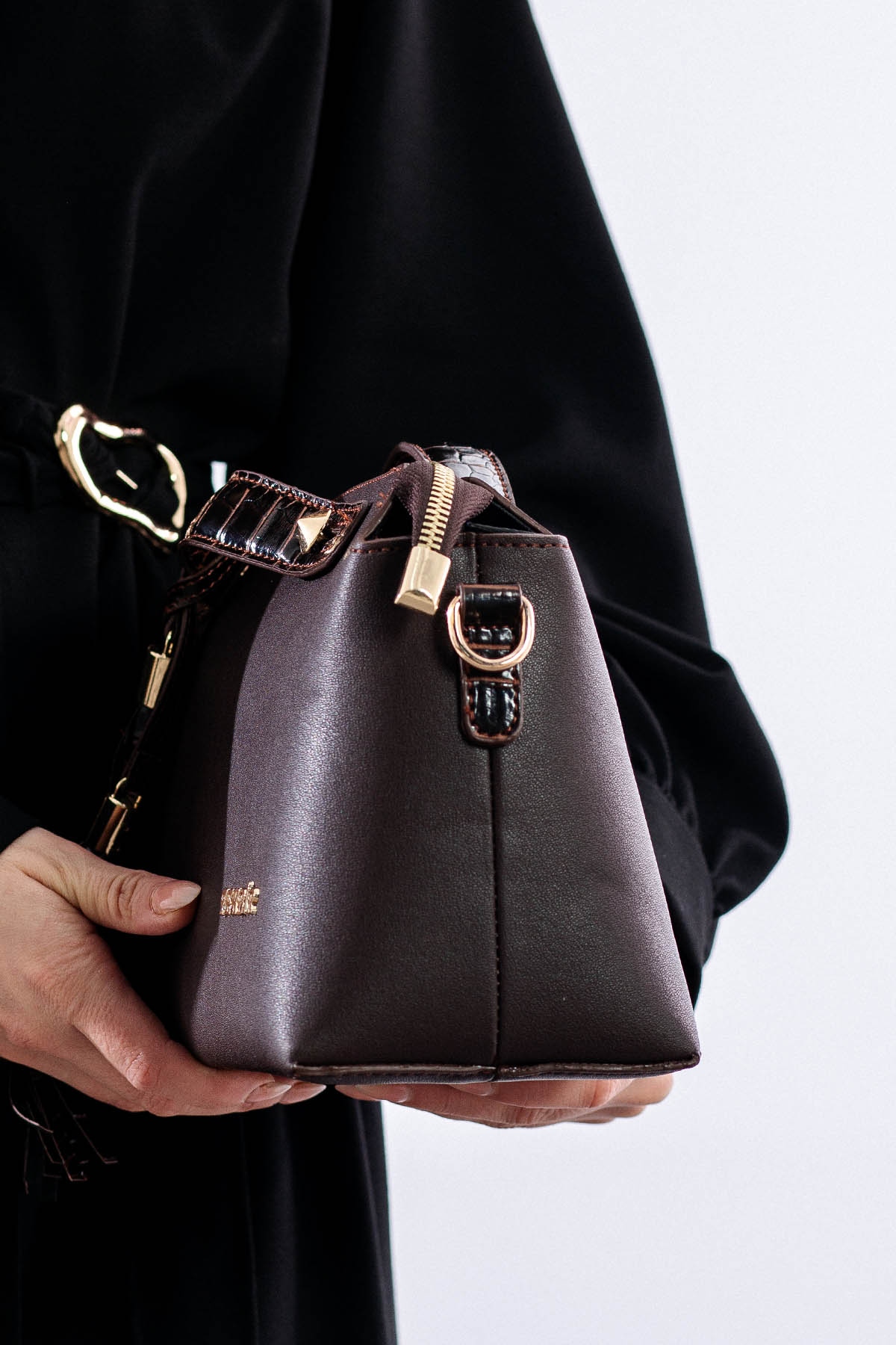 21794 şik Bayan çanta - Kahve - 2