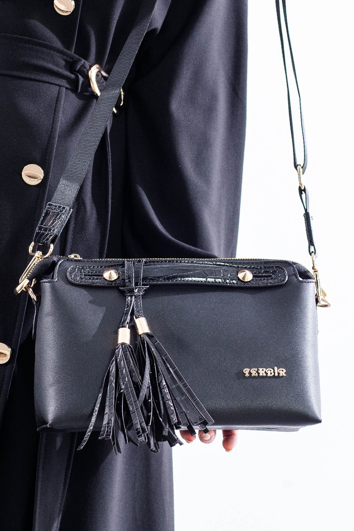 21794 şik Bayan çanta - Siyah - 2