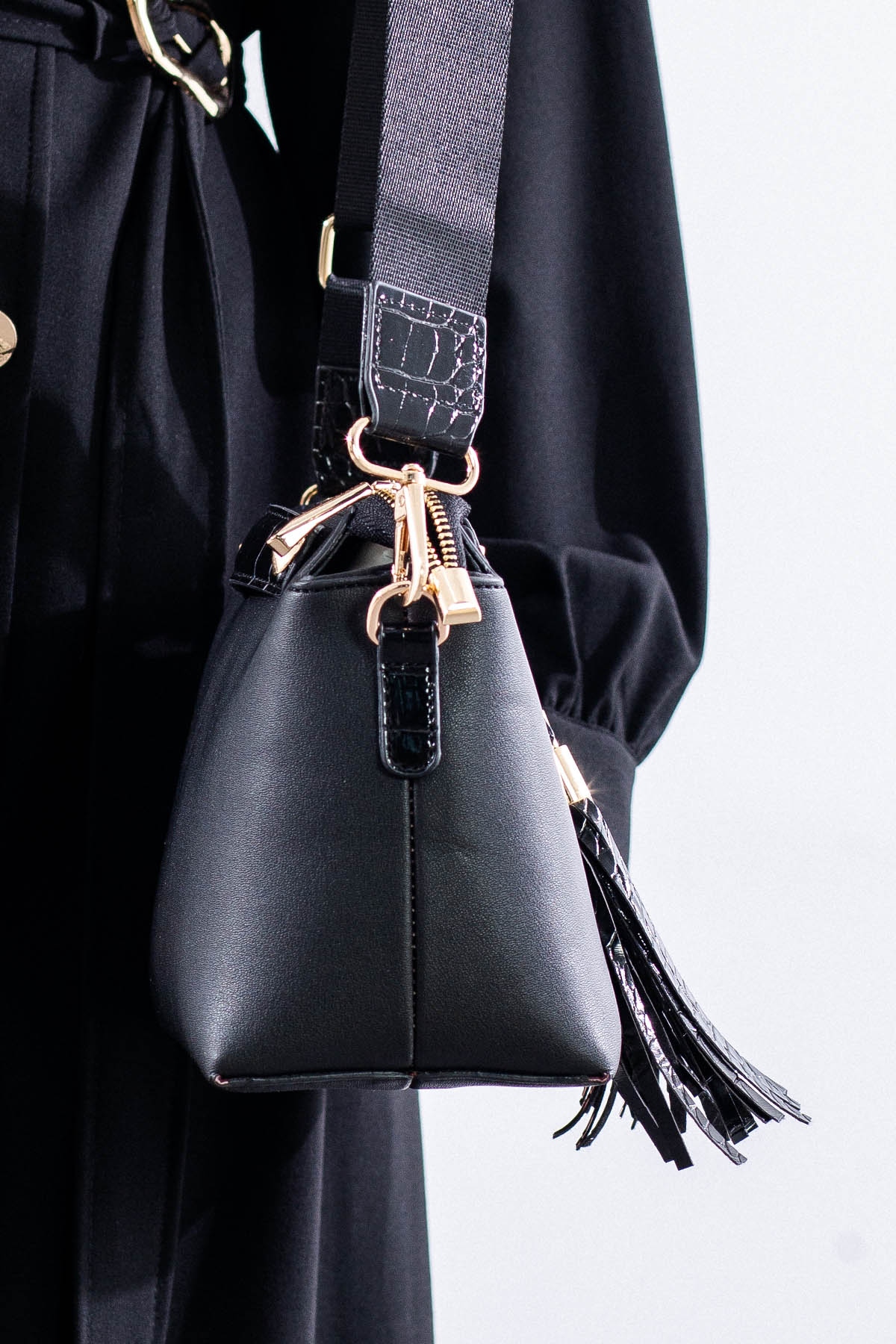 21794 şik Bayan çanta - Siyah - 3