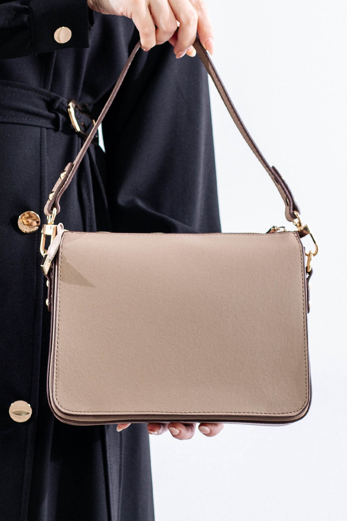 21796 şik Bayan çanta - K_bej - 1