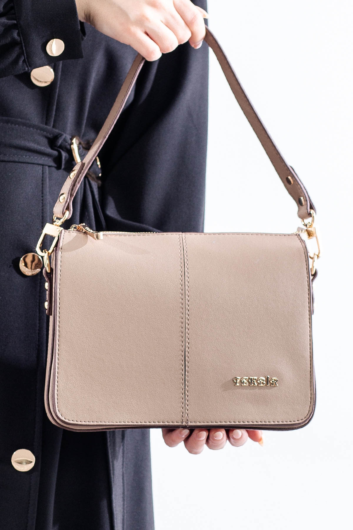 21796 şik Bayan çanta - K_bej - 2