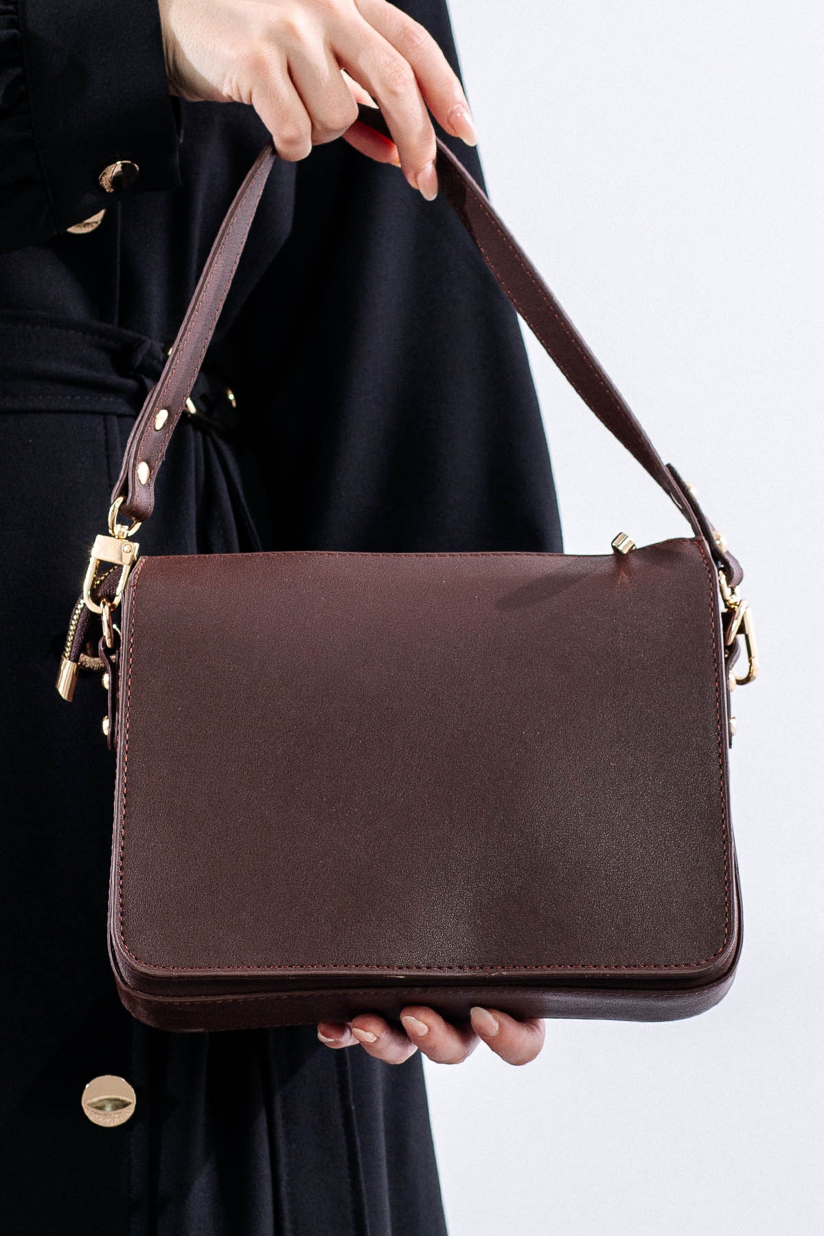 21796 şik Bayan çanta - Kahve - 3