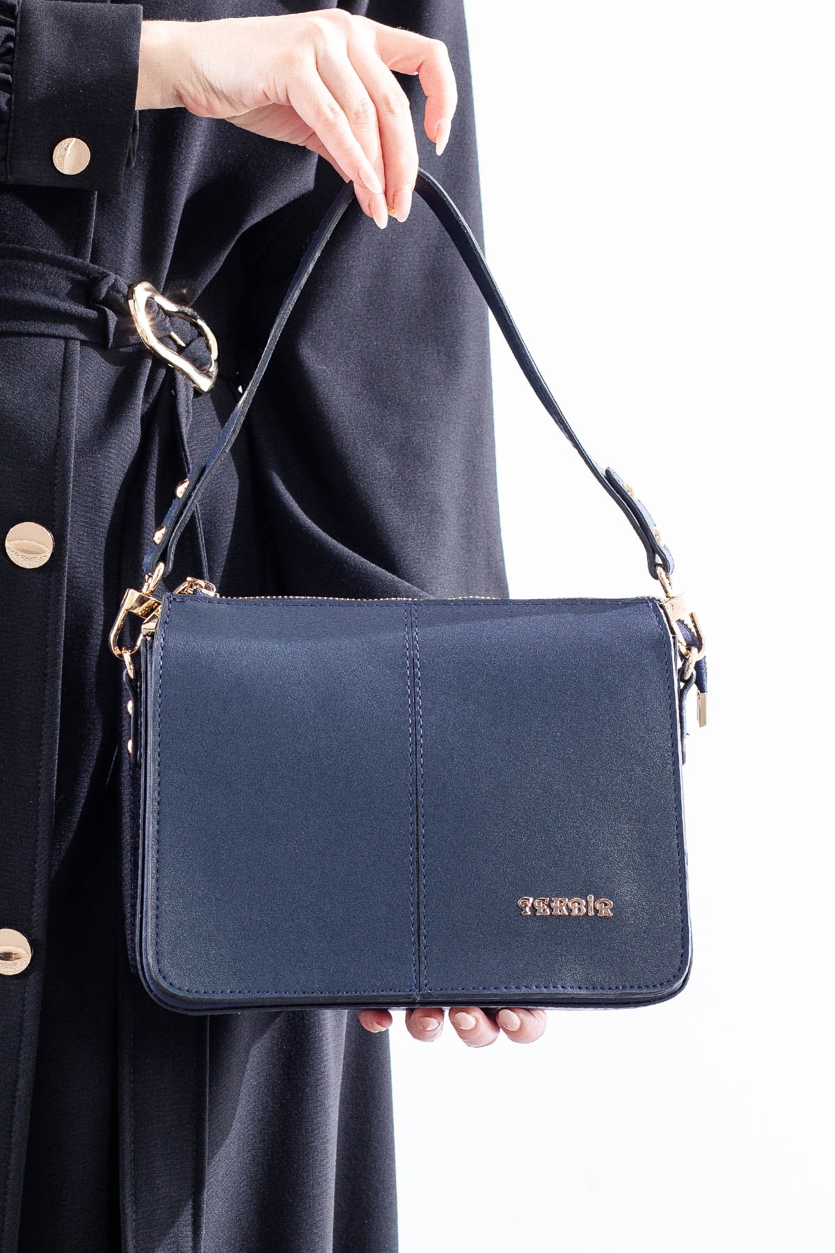 21796 şik Bayan çanta - Lacivert - 2