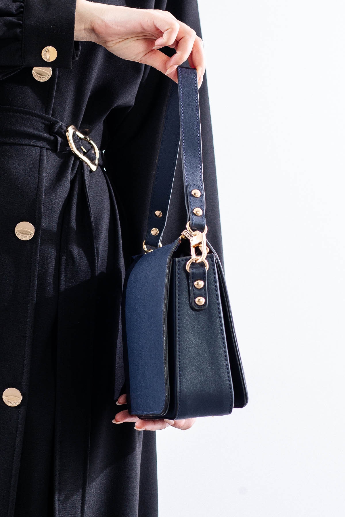 21796 şik Bayan çanta - Lacivert - 3