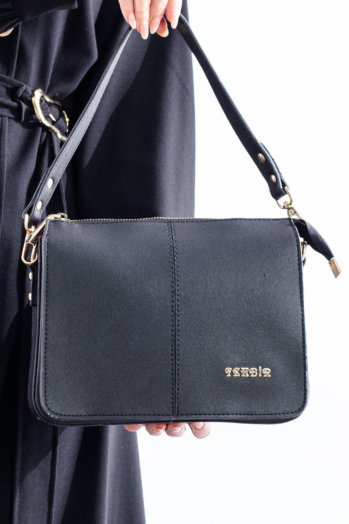 21796 şik Bayan çanta - Siyah - 2