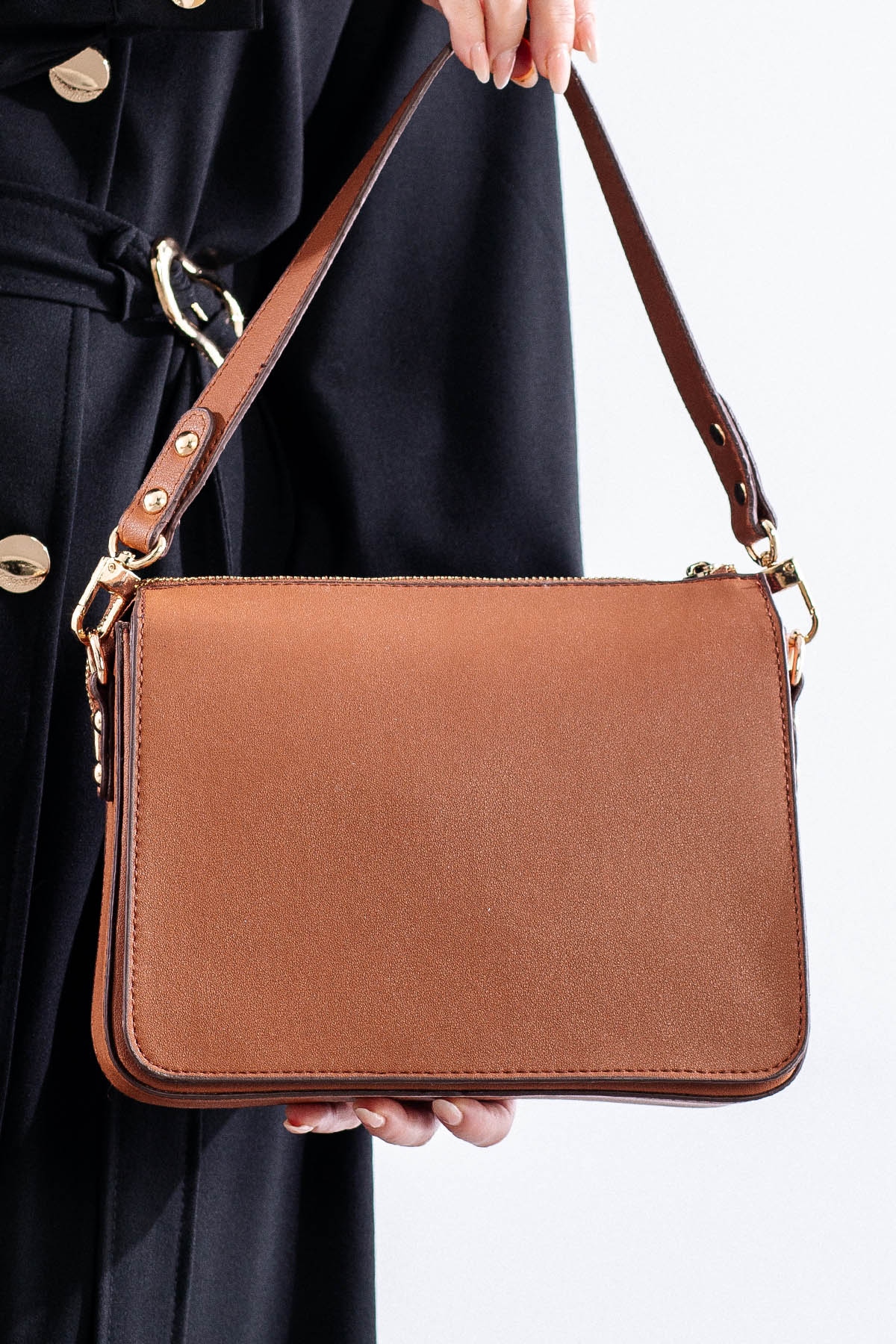 21796 şik Bayan çanta - Taba - 1