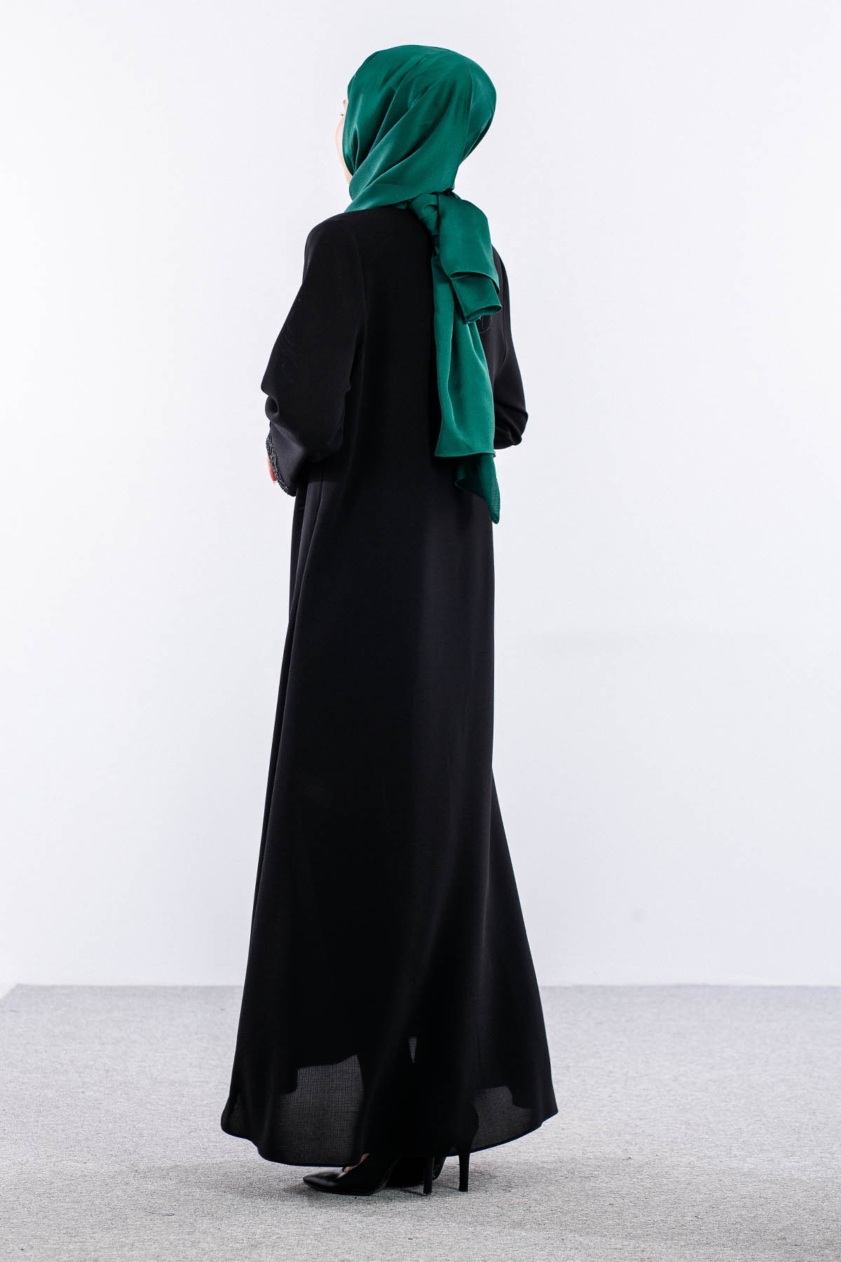 2300 Ferace 44-54 Sık Model Yaz - Siyah - 4