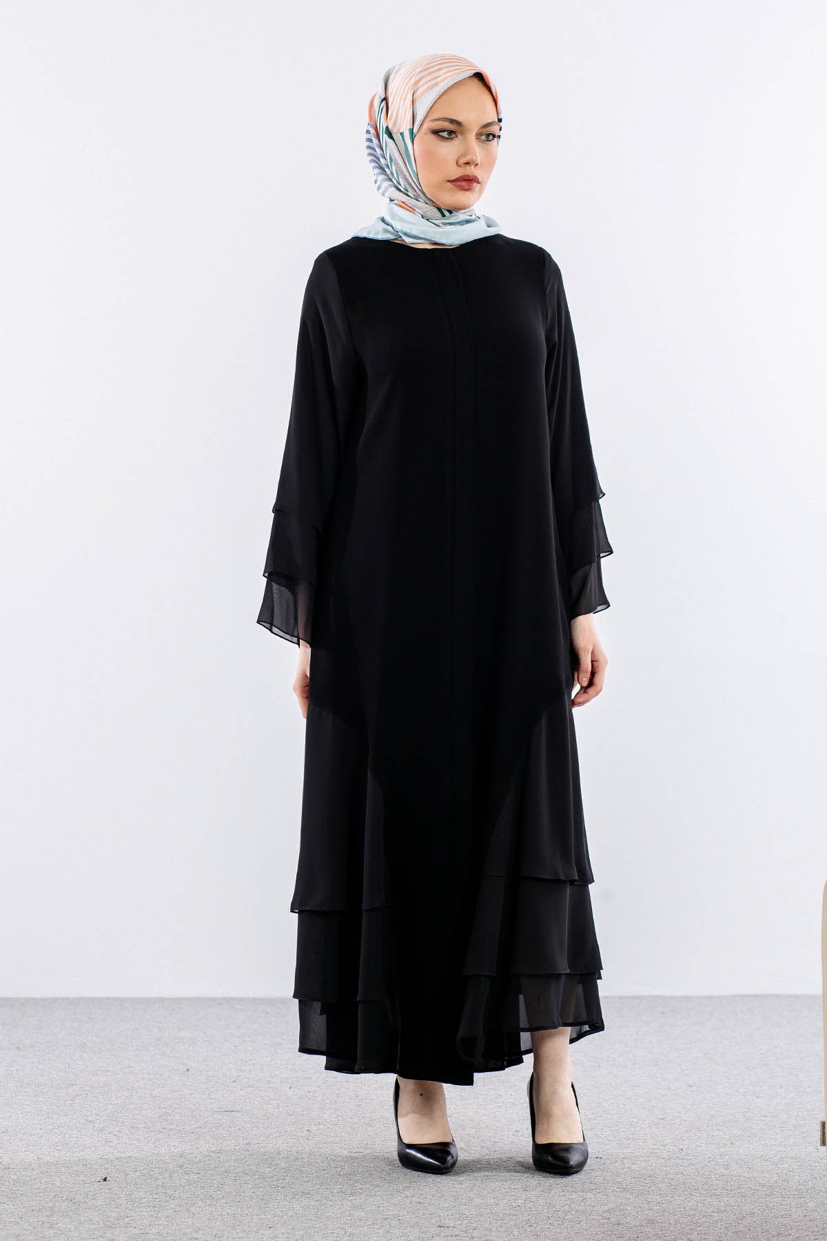 2304 Ferace 42-52 Sifon Katli - Siyah - 2