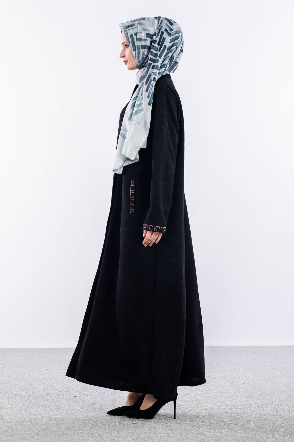 2320 Ferace 46-56 şöni̇l Kumas - Siyah - 3