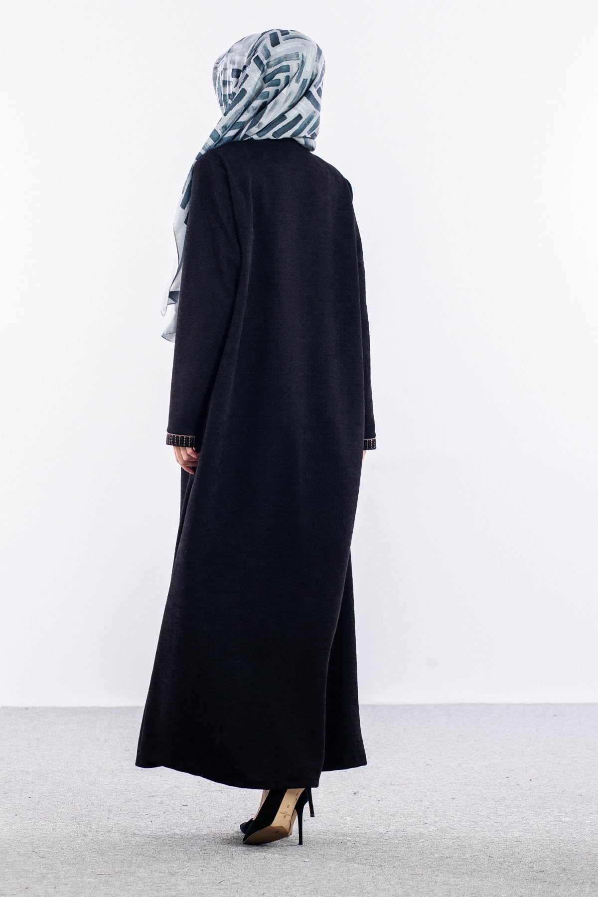 2320 Ferace 46-56 şöni̇l Kumas - Siyah - 4