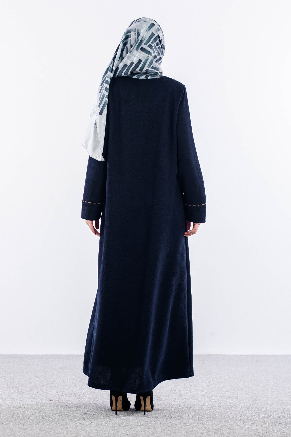 2322 Ferace 42-52 Kol Ve Ust Nakis - Lacivert - 4