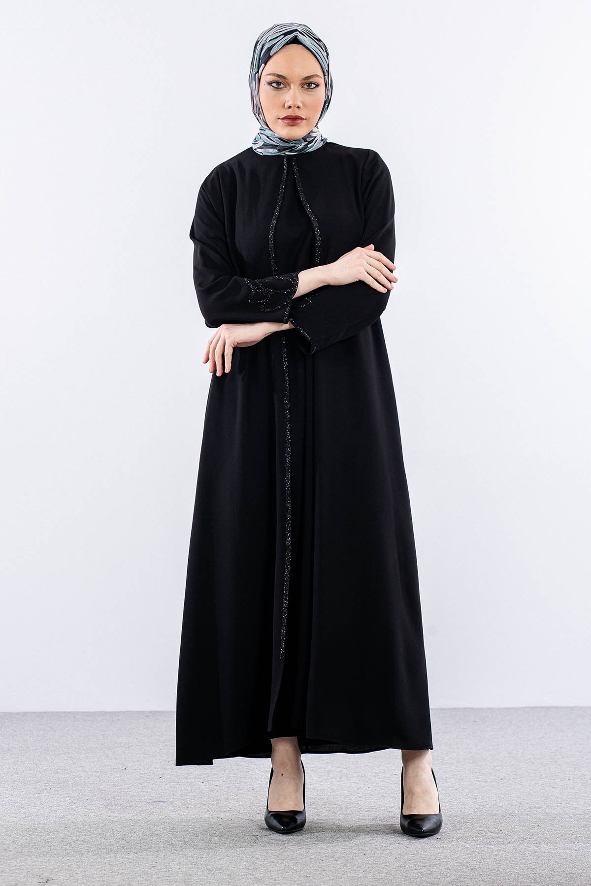 2326 2li̇ Kaftan 42-52 - Siyah - 1