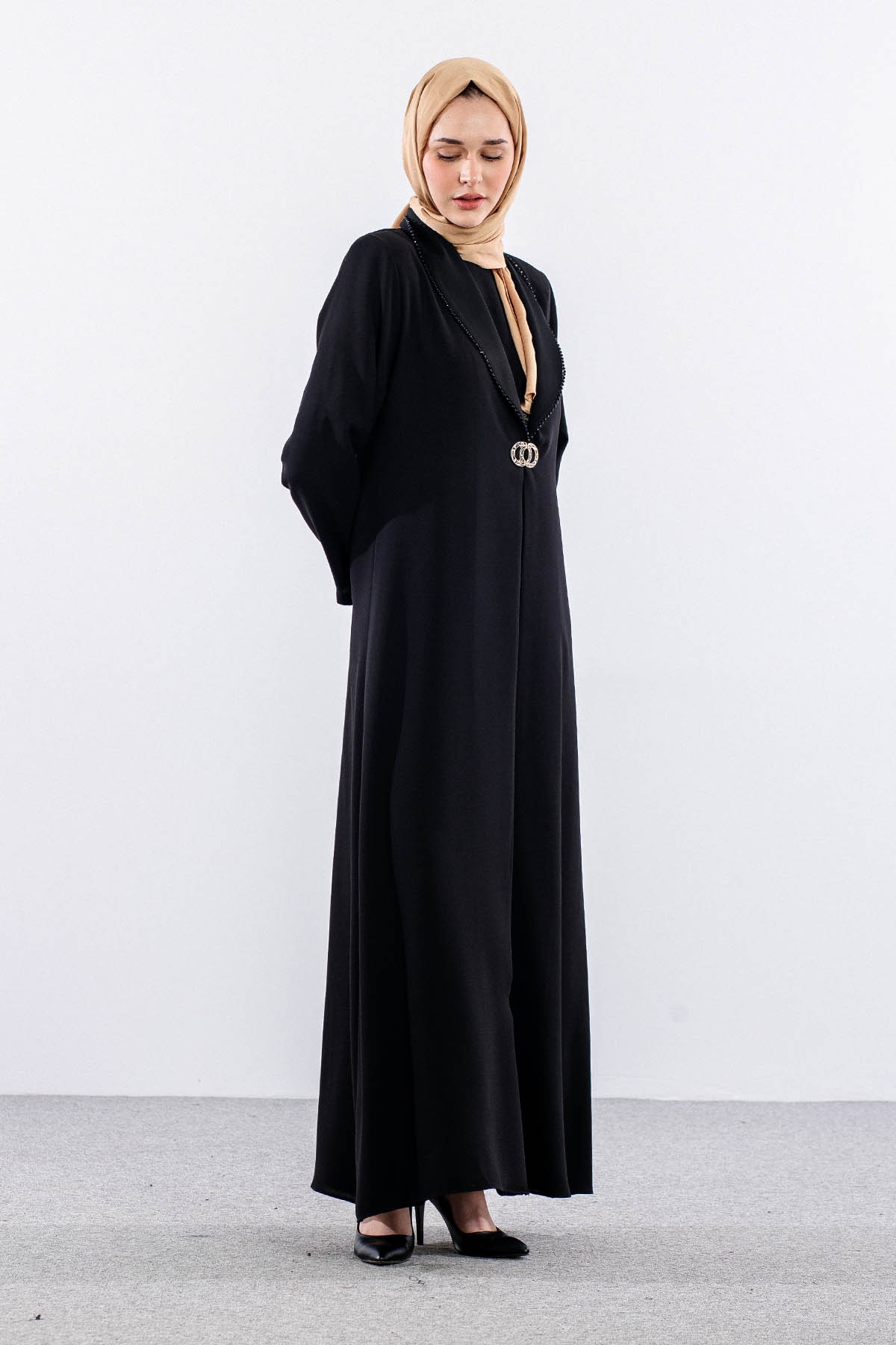 2331 2li̇ şik Kaftan 42-52 - Siyah - 3