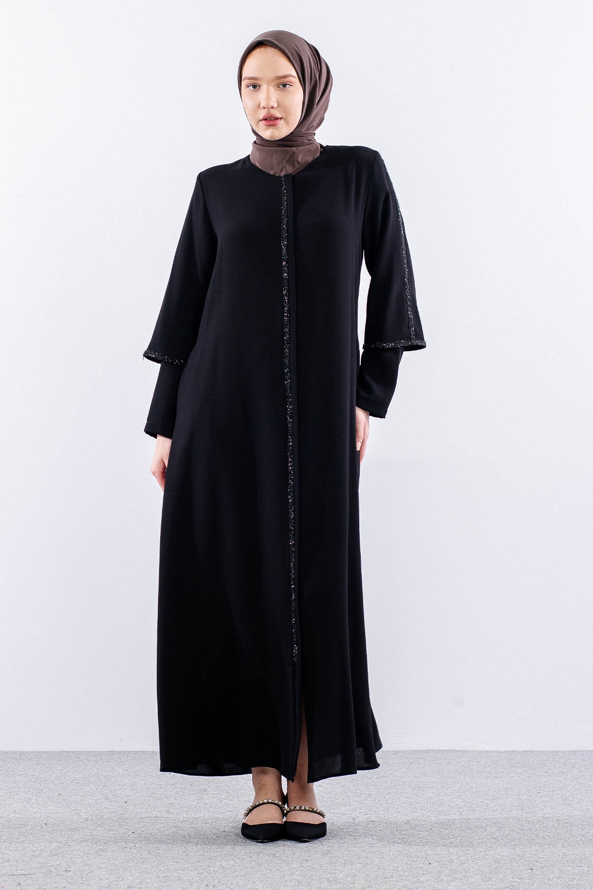 2392 Ferace 42-54 Yaz Cift Kol - Siyah - 2