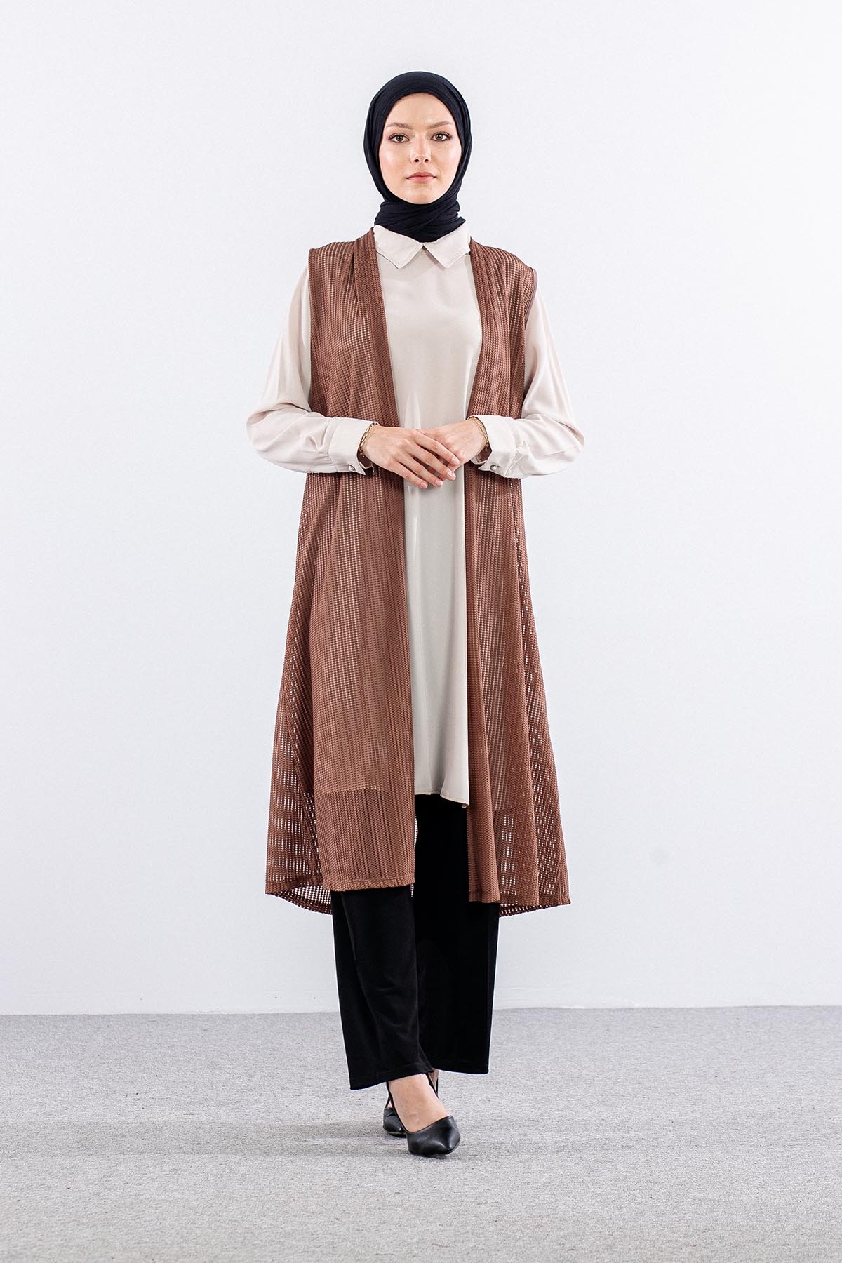2441 Yelek M-2xl File Kumas - Vizon - 1