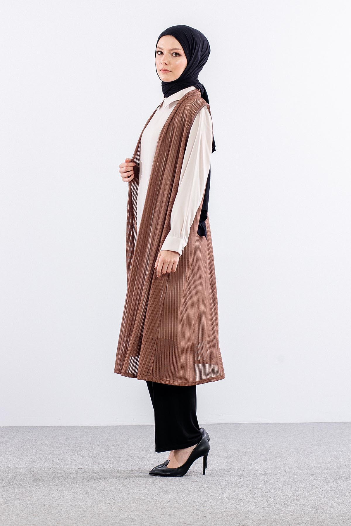 2441 Yelek M-2xl File Kumas - Vizon - 2