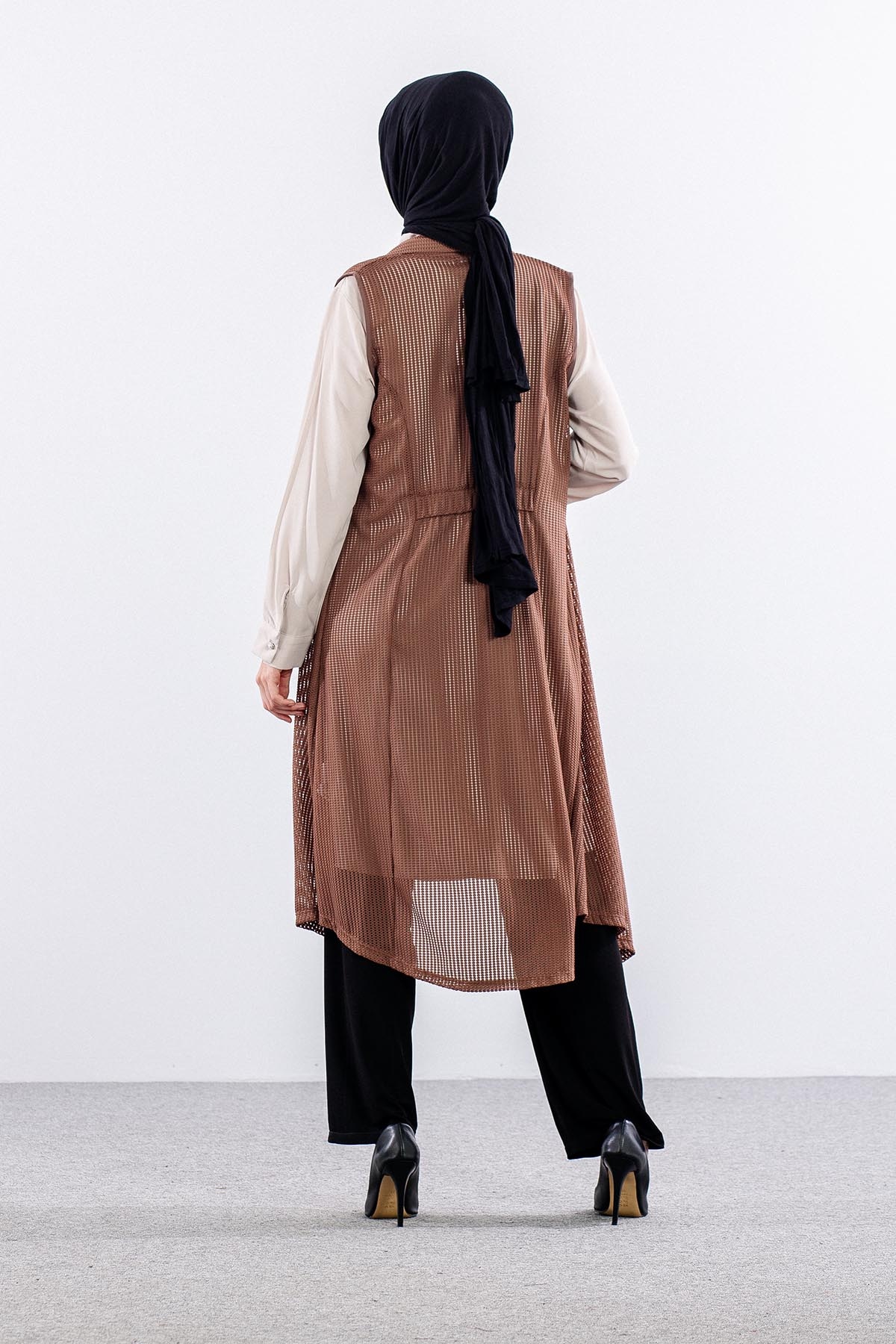 2443 Yelek M-2xl File Kumas - Vizon - 4