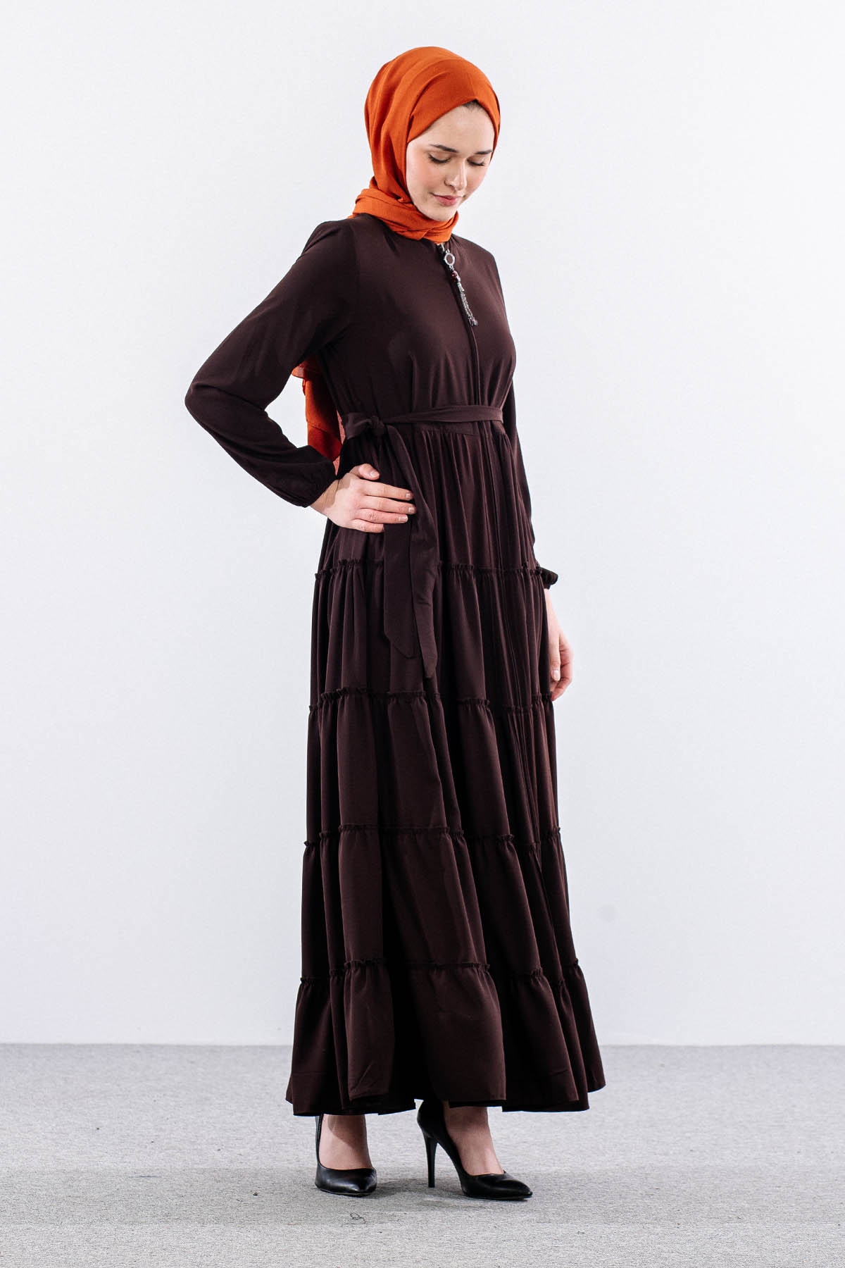 2455 Ferace 38-52 5 Katli - Kahve - 4