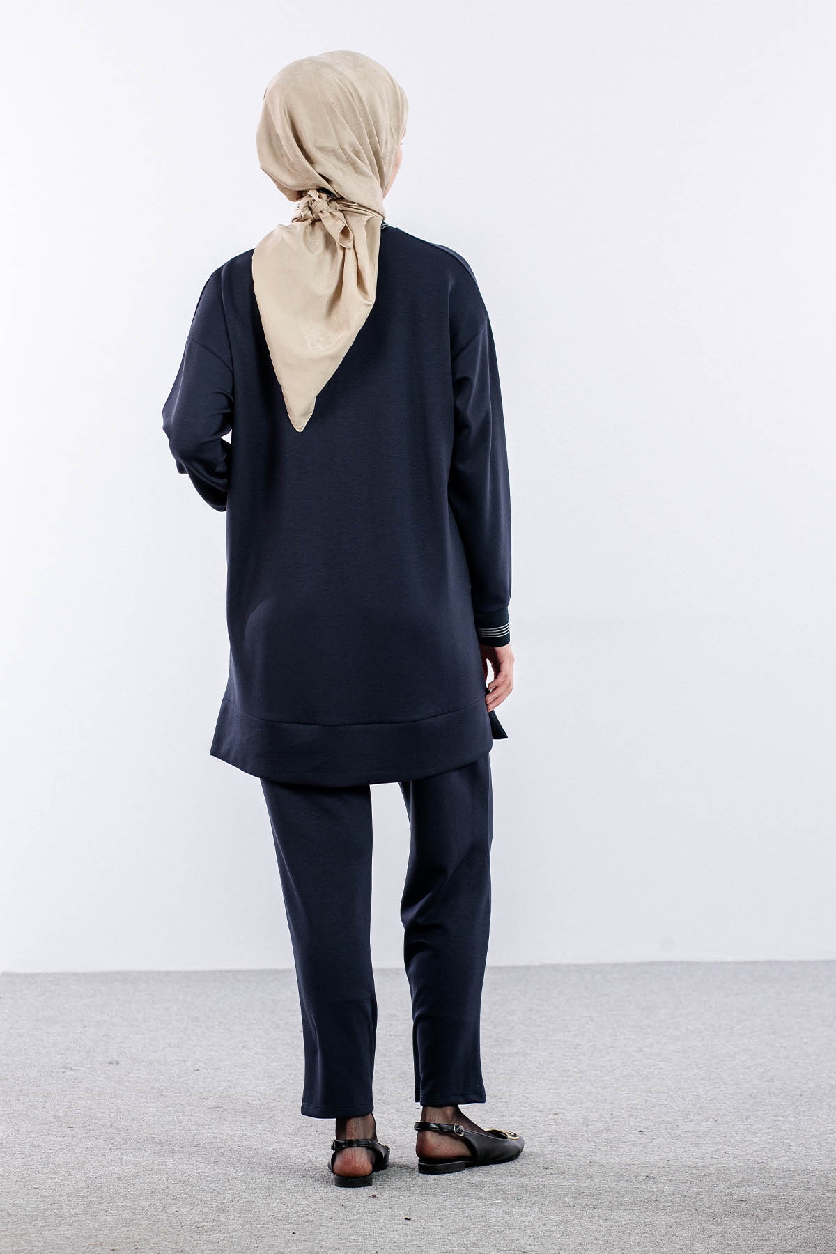 25123 Takim 44-46 Ribana Detay - Gri - 5