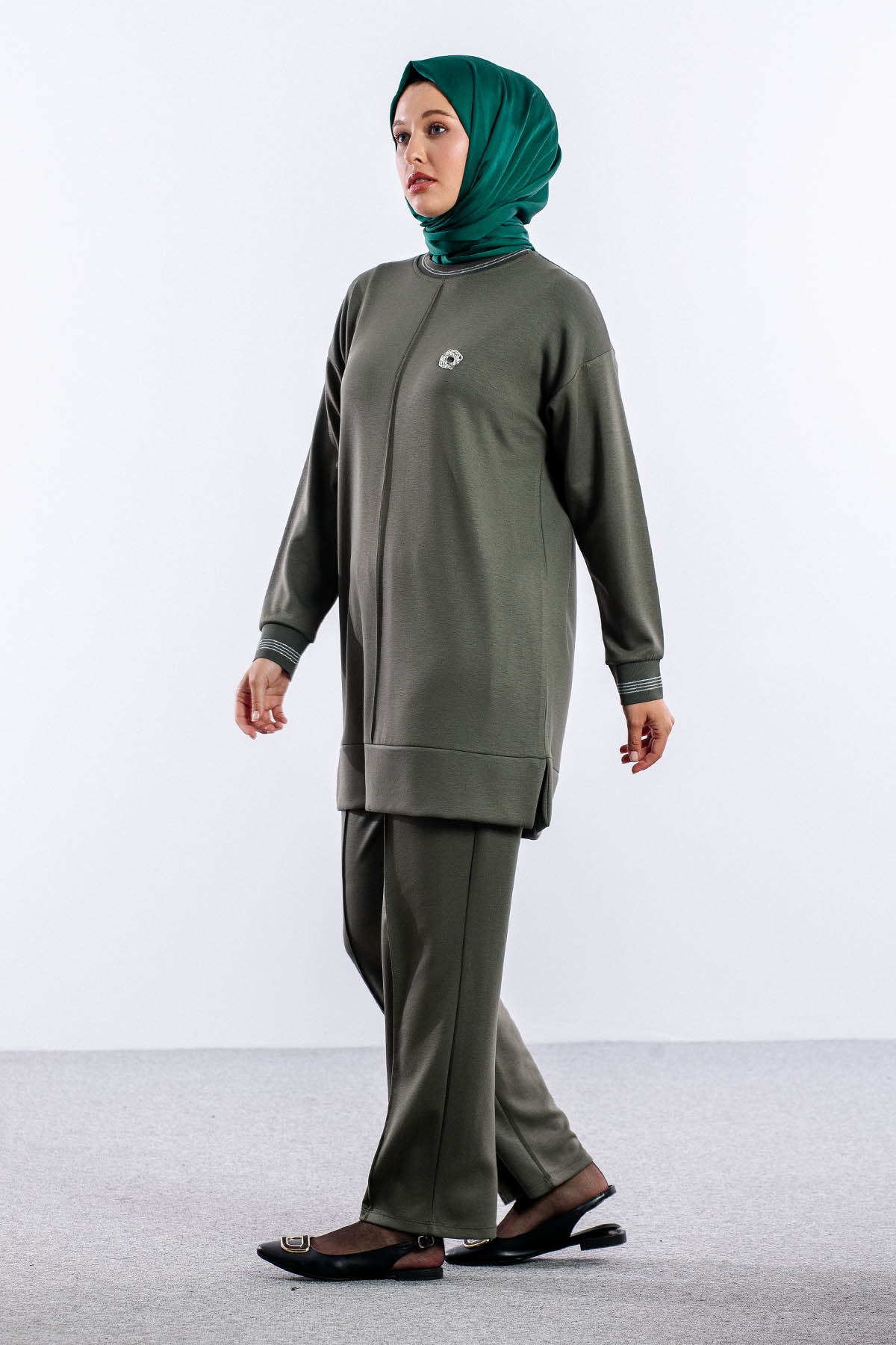 25123 Takim 44-46 Ribana Detay - Haki - 3