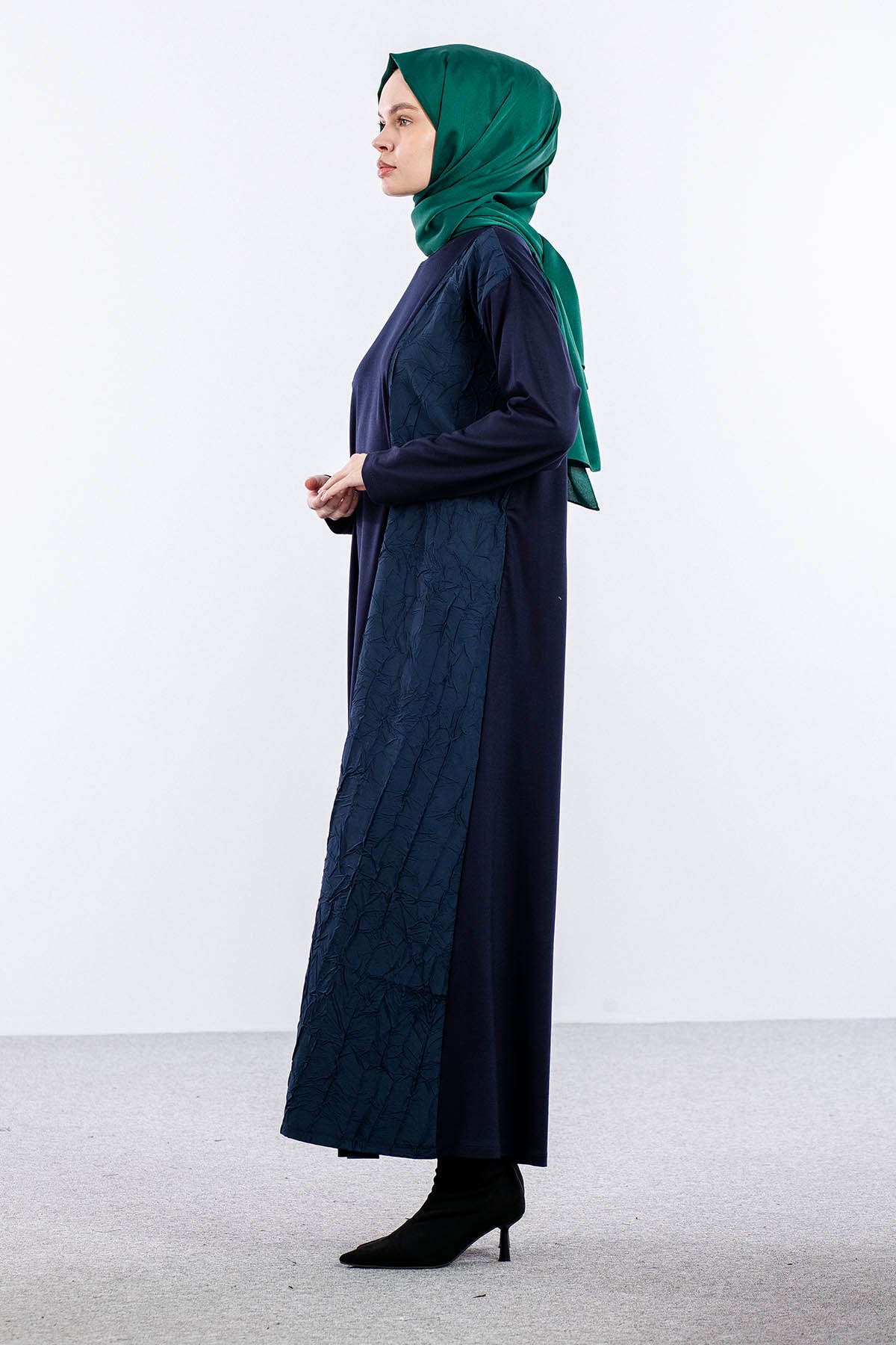 25126 Elbise 44-46-48 Parasut Garni - Lacivert - 5